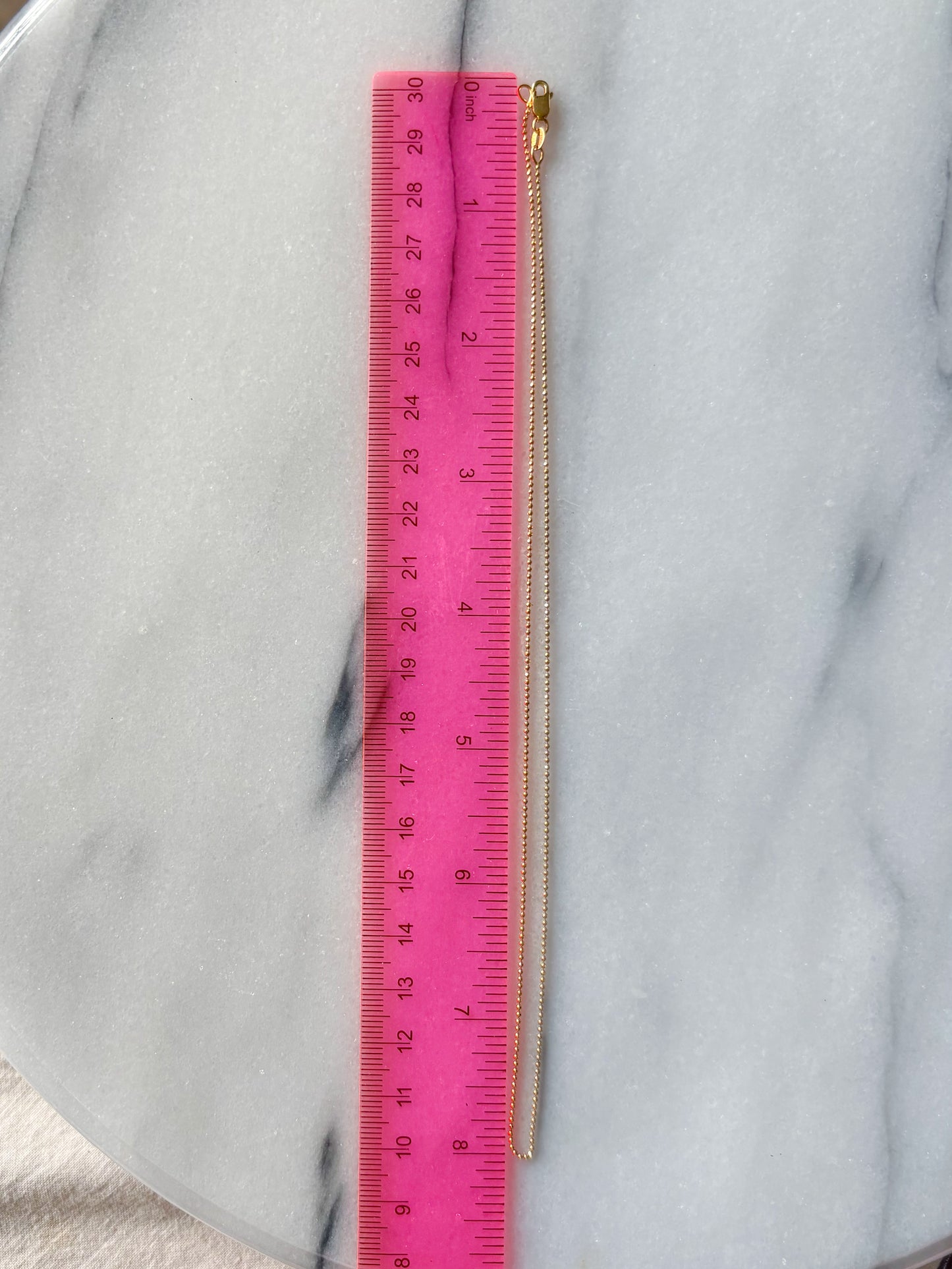 Vintage Ball Chain 14k Yellow Gold 16 Inch Necklace