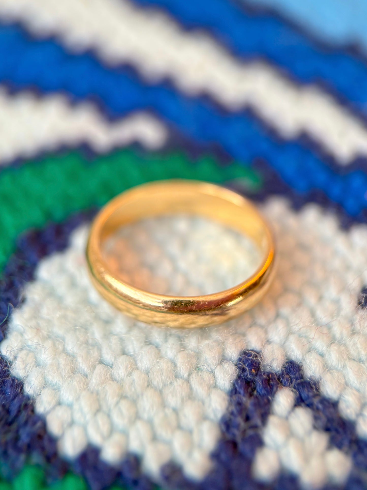 Vintage 14k Donut Yellow Gold Band Ring, Size 6