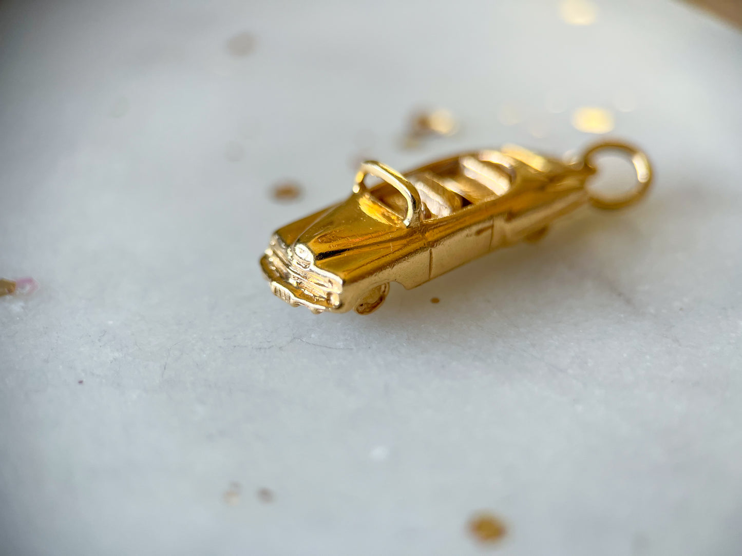 Vintage Convertible Car 14k Yellow Gold Charm