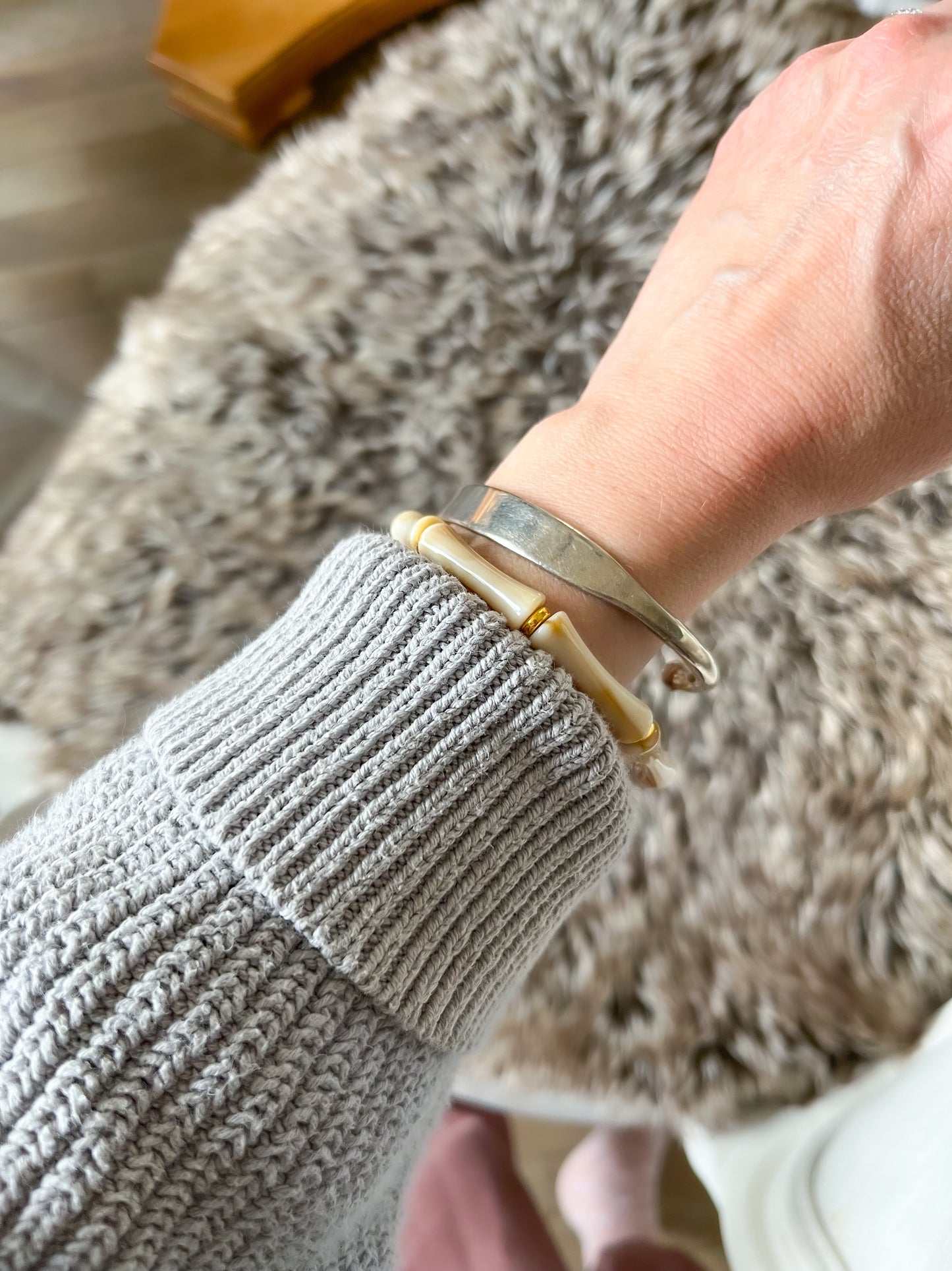 Vintage Sterling Silver Cuff Bracelet, circa 1970s