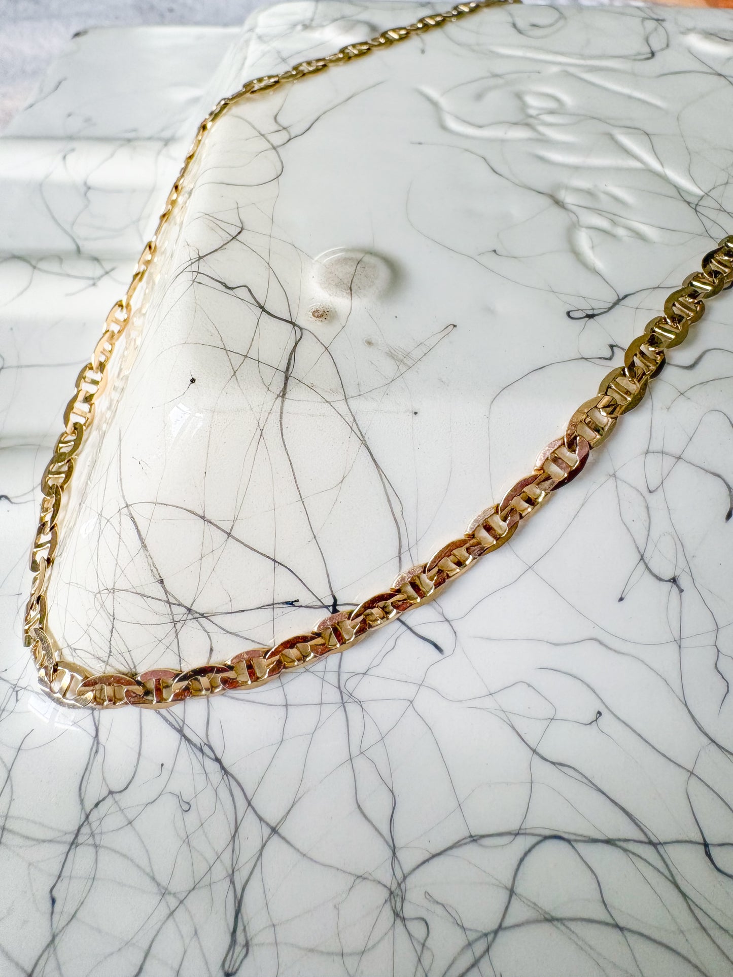 Vintage Mariner 14k Yellow Gold Chain 19 Inch Necklace