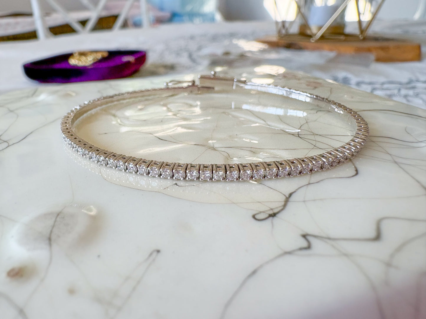 Natural Diamond Flex 7 Inch Tennis Bangle