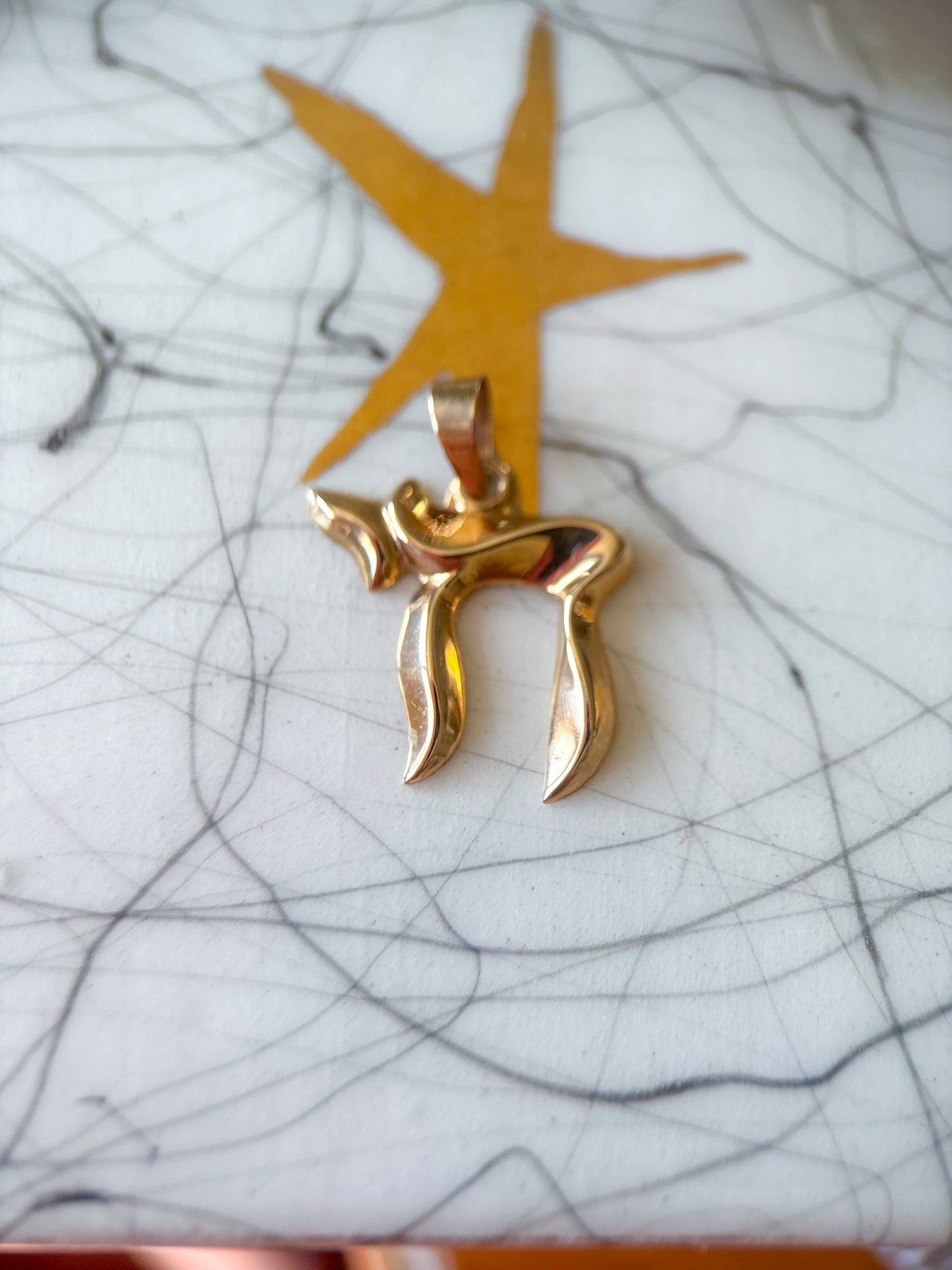 Vintage Chai 14k Yellow Gold Charm