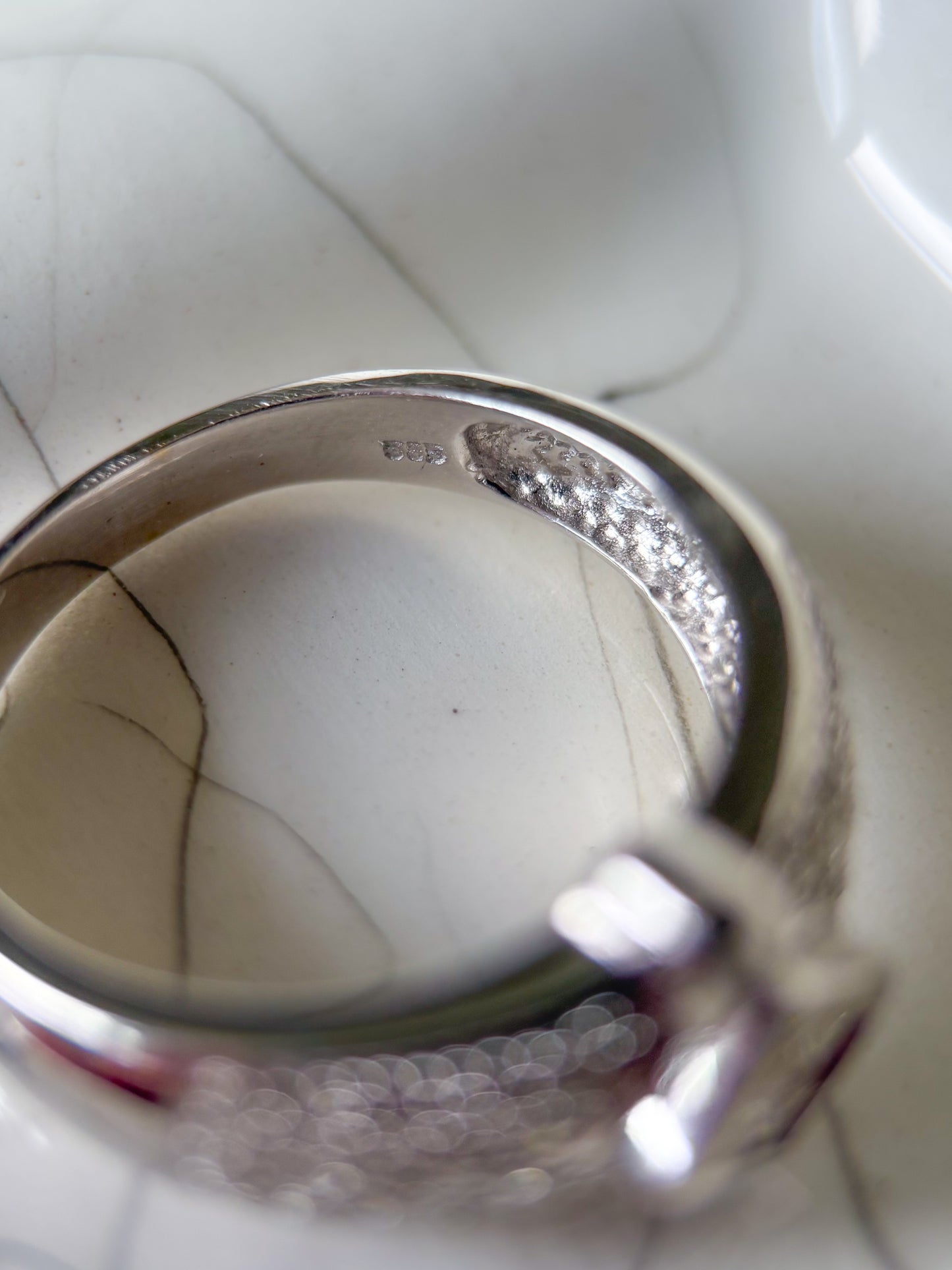 Vintage Natural Diamond 14k White Gold Ring