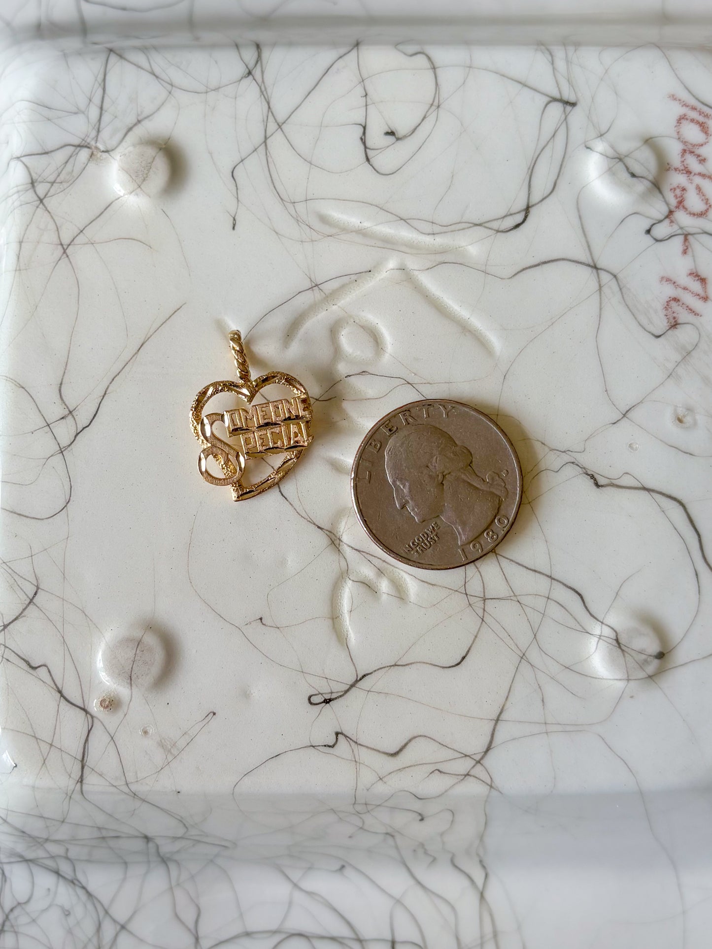 Vintage “Someone Special" 14k Yellow Gold Heart Charm