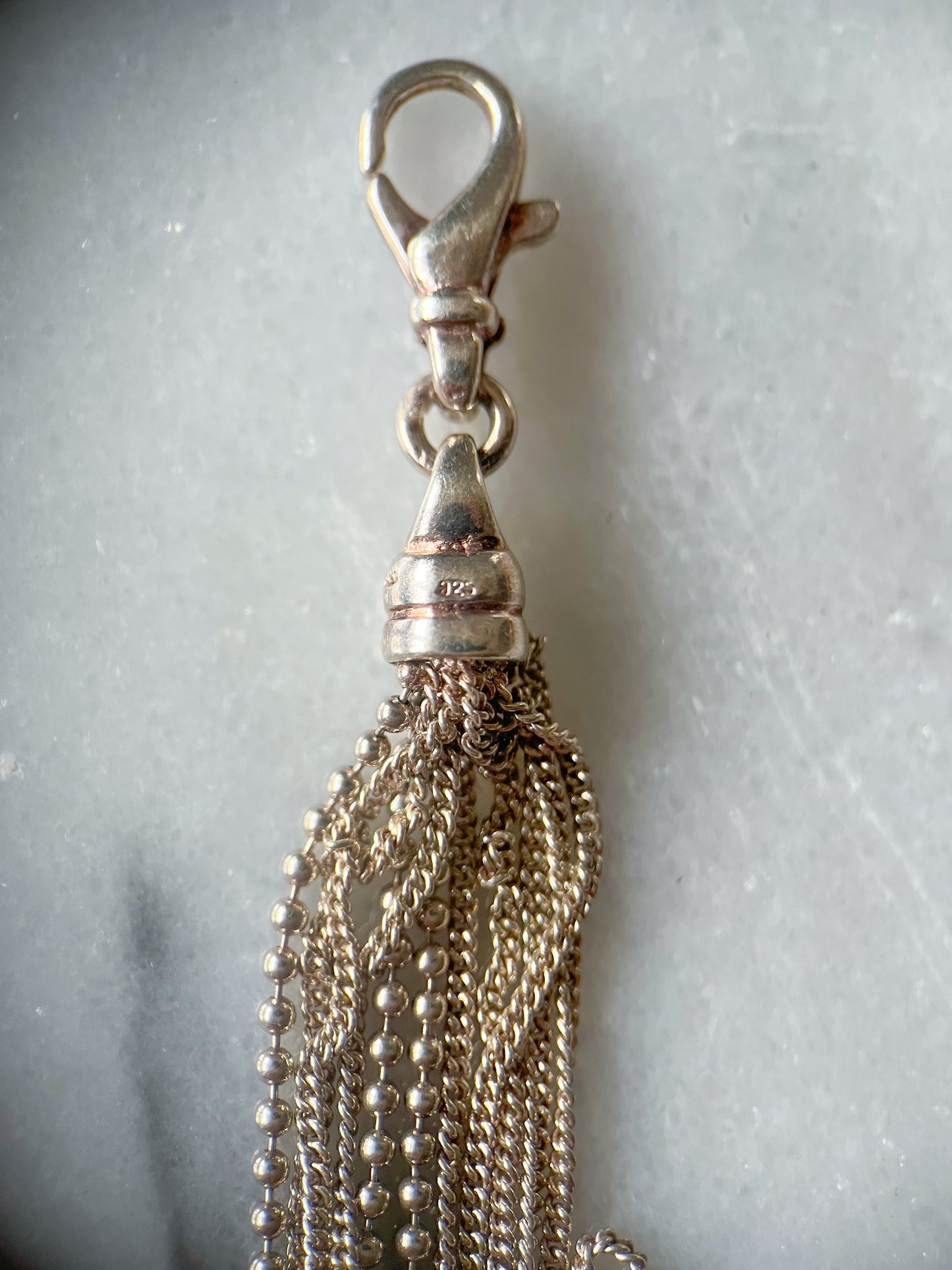 Vintage Sterling Silver Multiple Chain 7 Inch Bracelet, circa 1990s