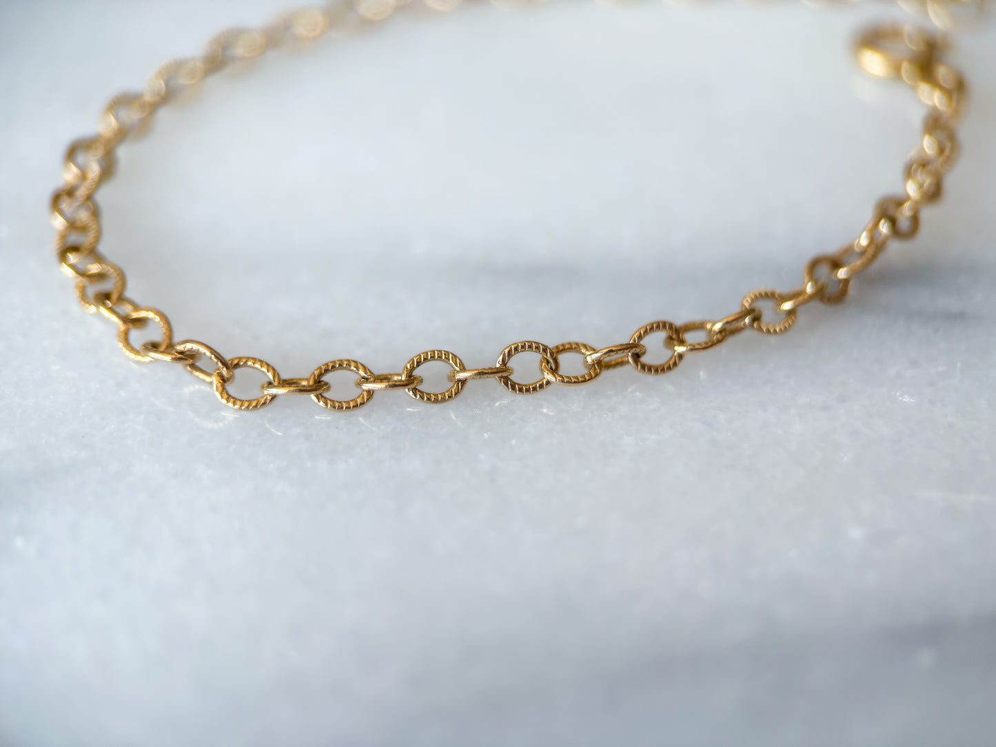 Vintage Cable Link 14k Yellow Gold 6.5 Inch Bracelet