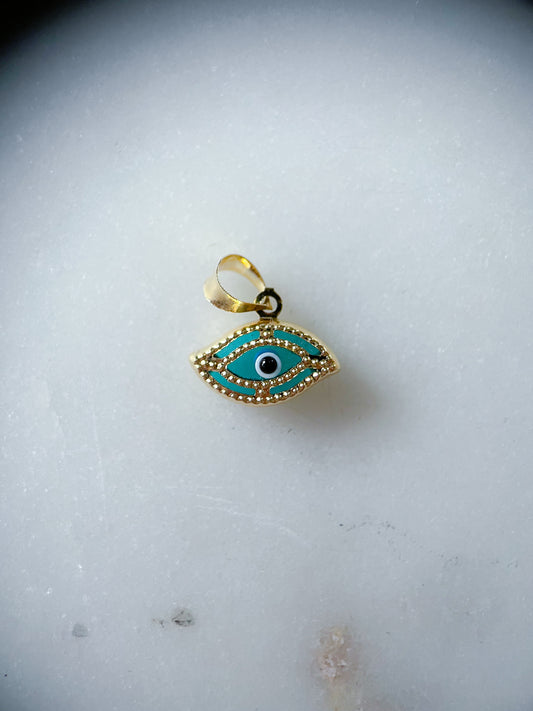 Evil Eye 14k Yellow Gold Charm