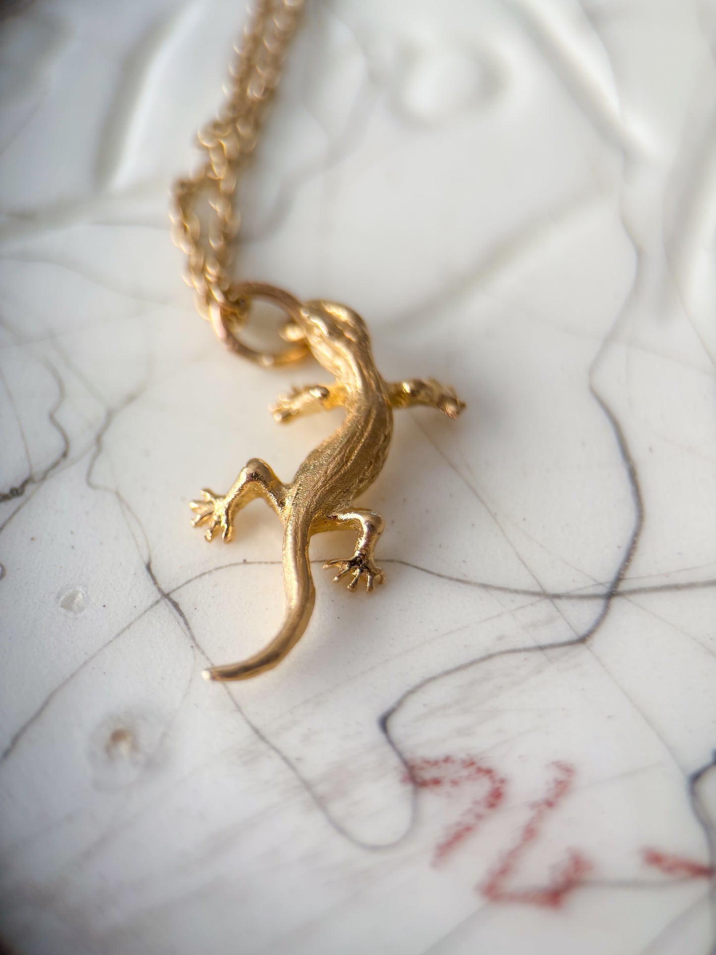 Vintage Lizard 14k Yellow Gold Charm