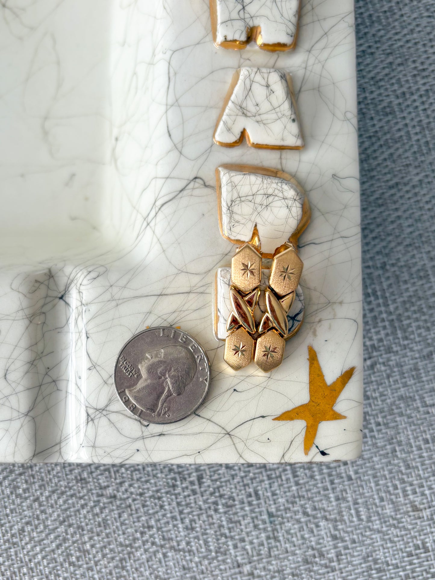 Vintage XOXO Drop 14k Yellow Gold Stud Earrings