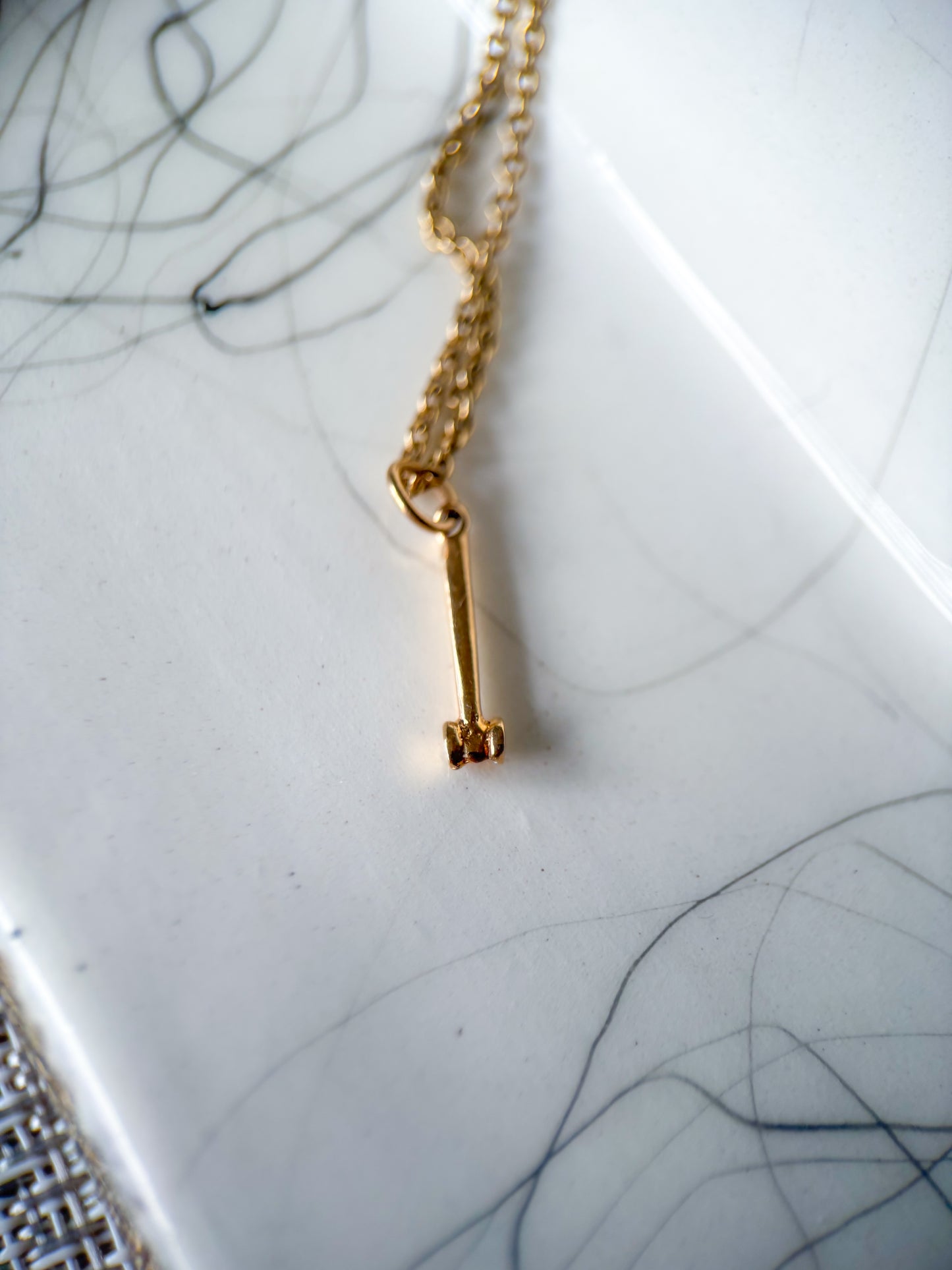 Vintage Mini Gavel 14k Yellow Gold Charm