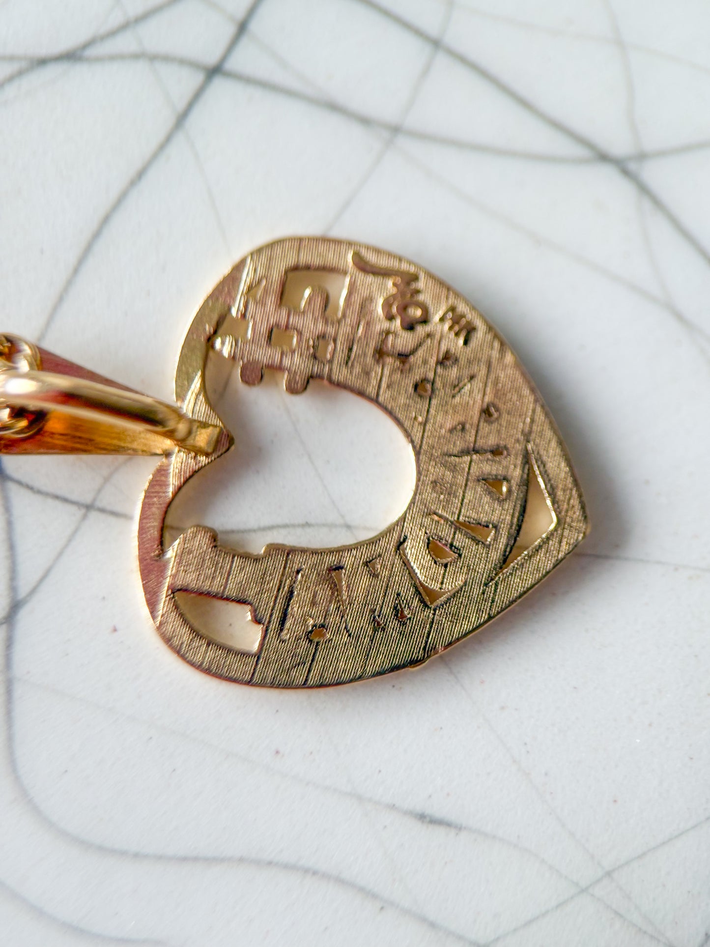Vintage "#1 Grandma" 14k Yellow Gold Charm