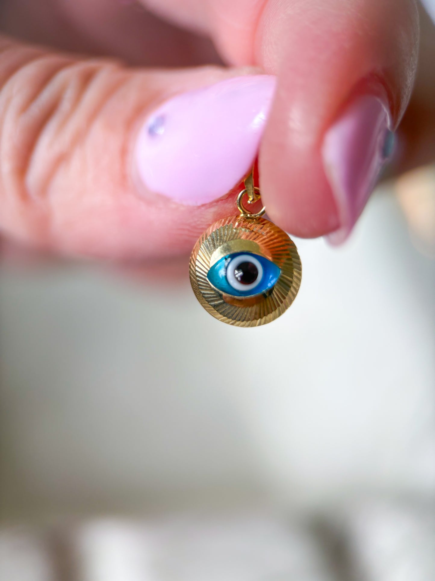 Various Circle Evil Eye 14k Yellow Gold Charms
