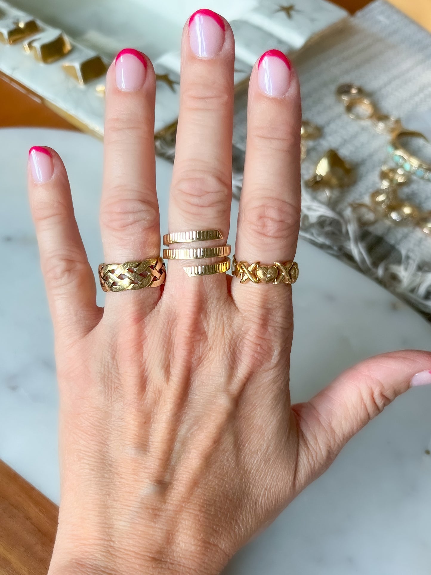 Vintage 14k Yellow Gold Ribbon Ring