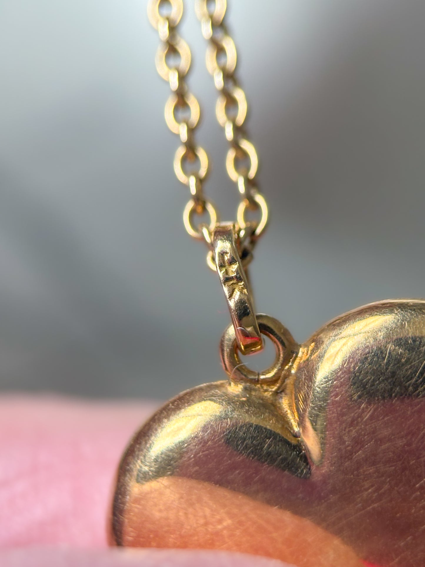 Vintage Heart Locket 14k Yellow Gold Charm