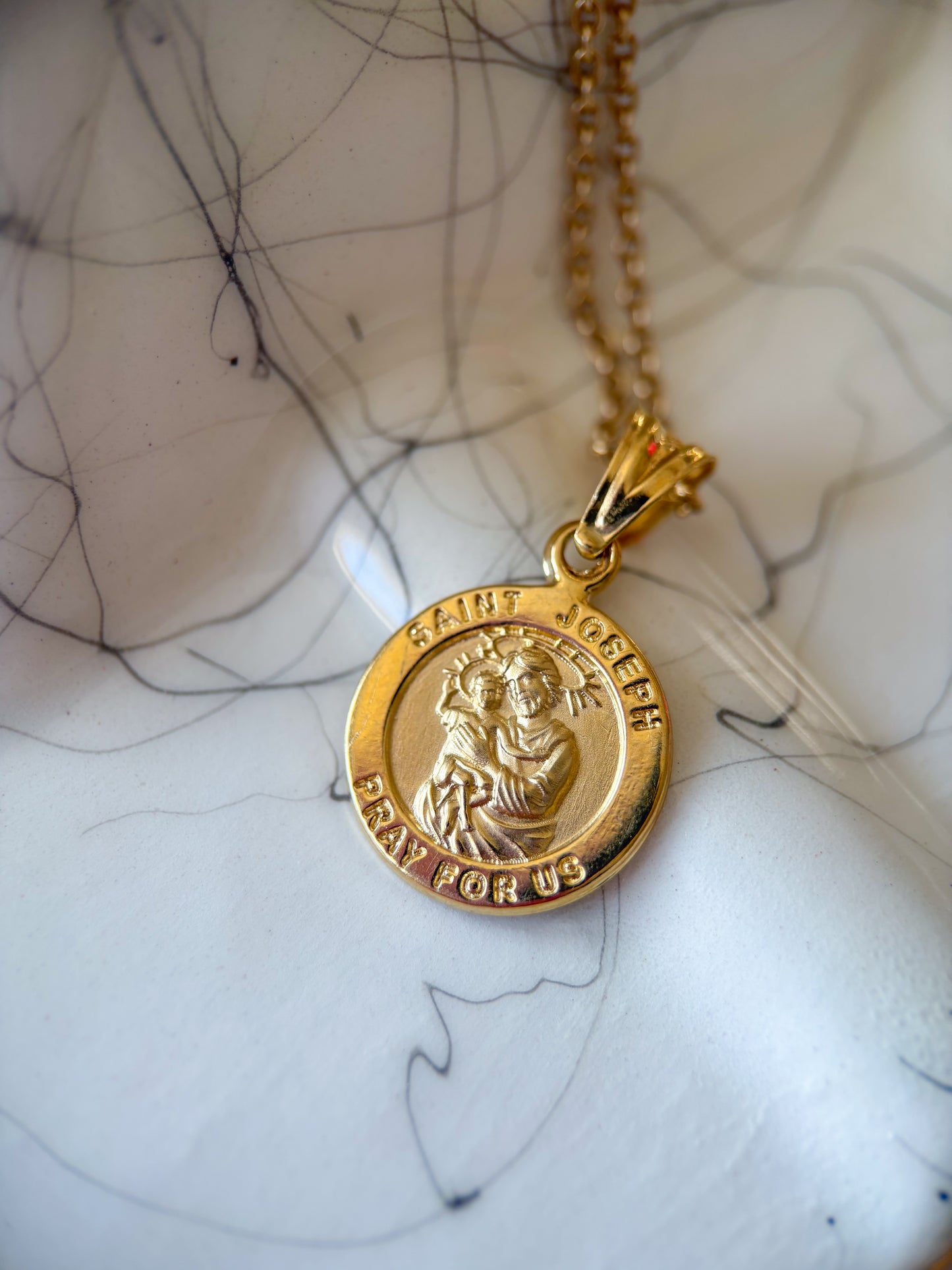 Saint Joseph and Mary 10k Yellow Gold Charms
