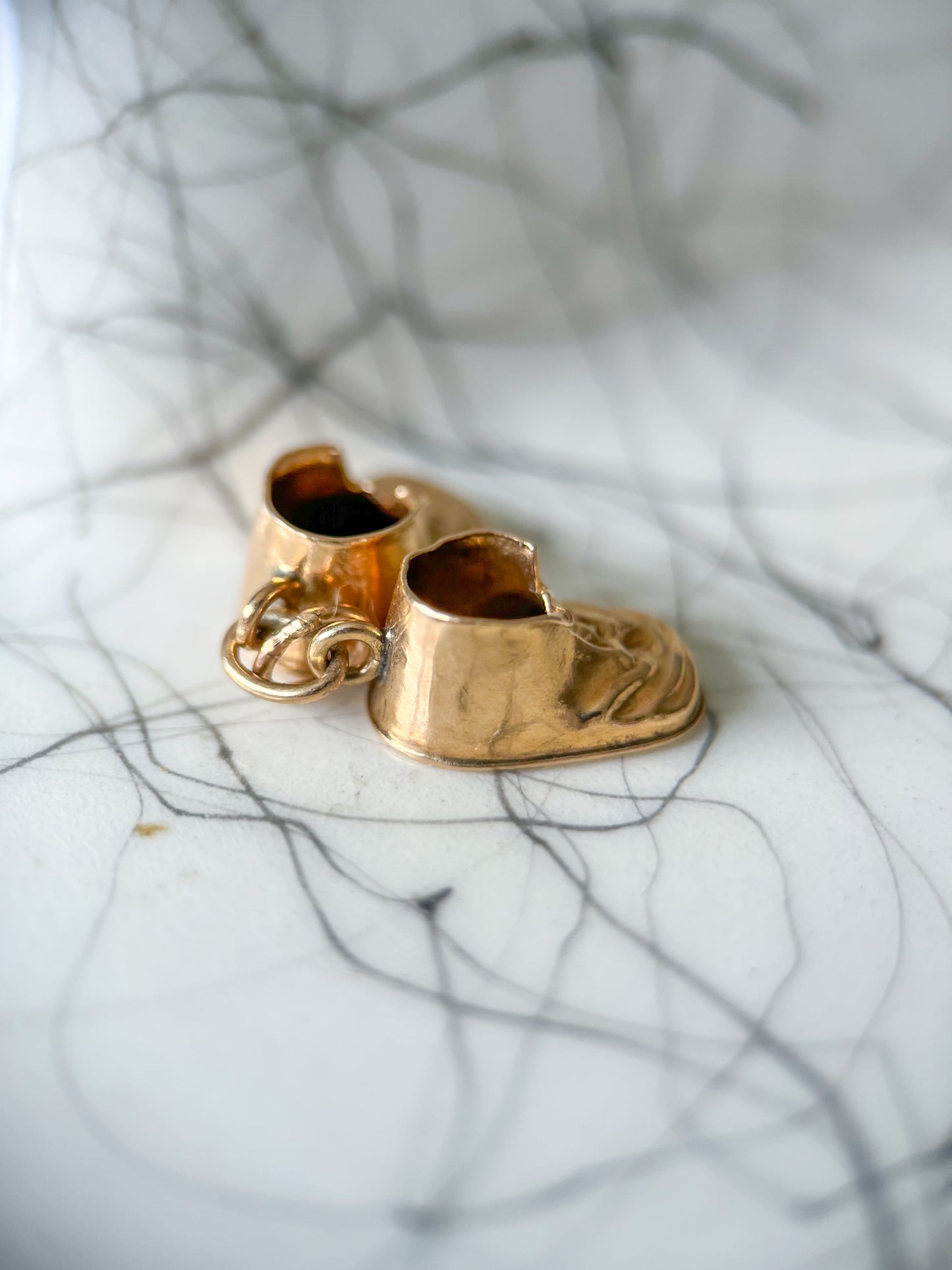 Vintage Baby Shoes 14k Yellow Gold Charm