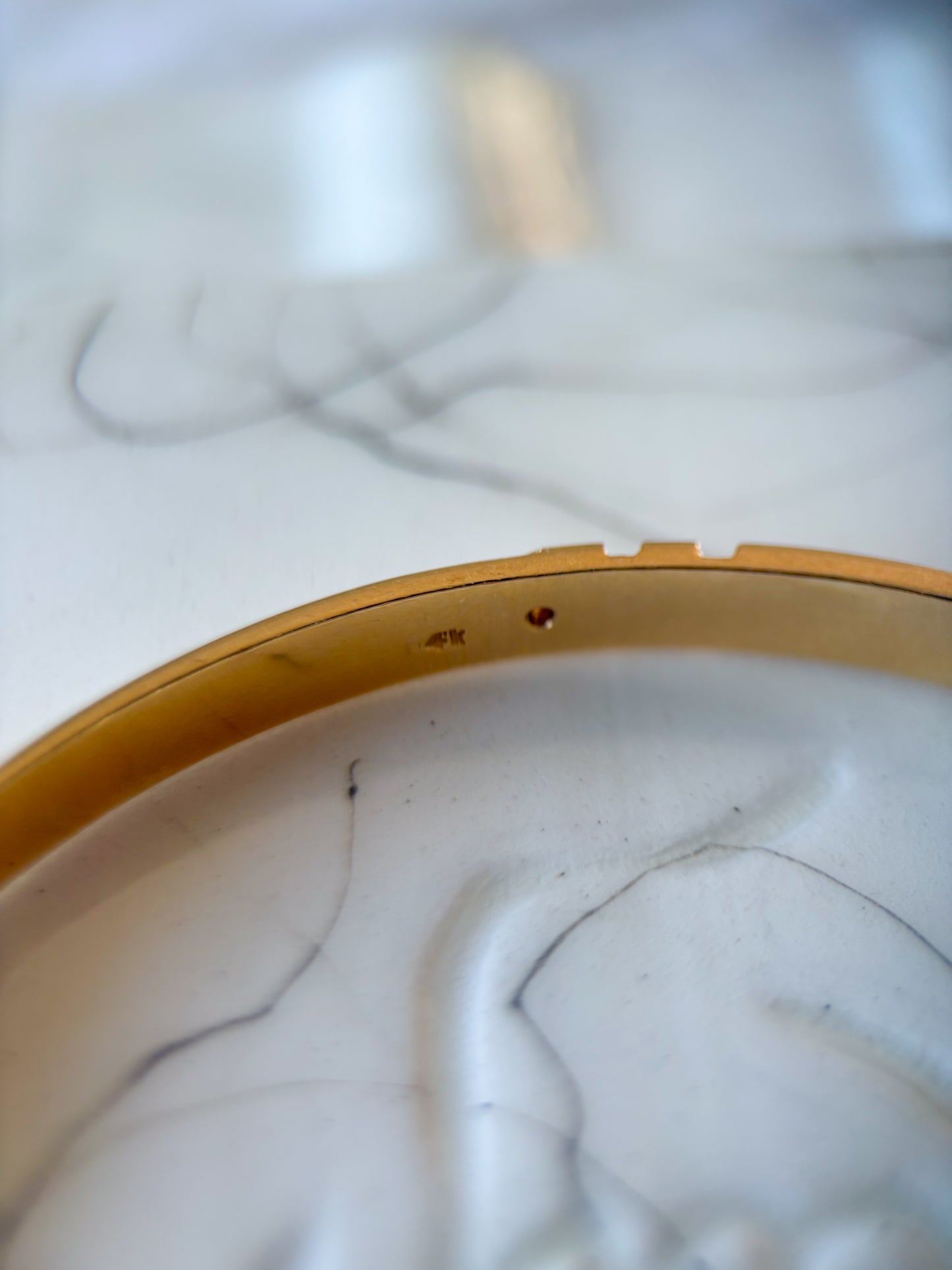 Vintage Solid and Heavy 14k Yellow Gold Bangle