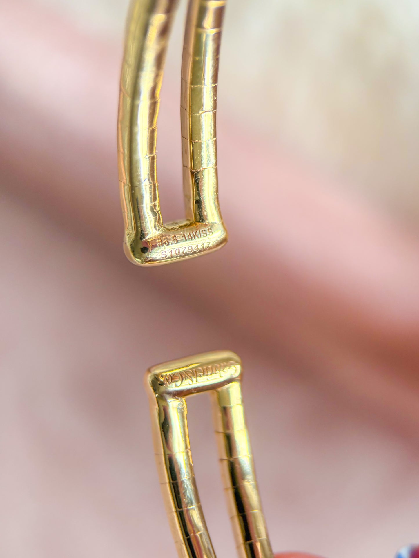 Vintage Natural Diamond 14k Yellow Gold Open Bangle