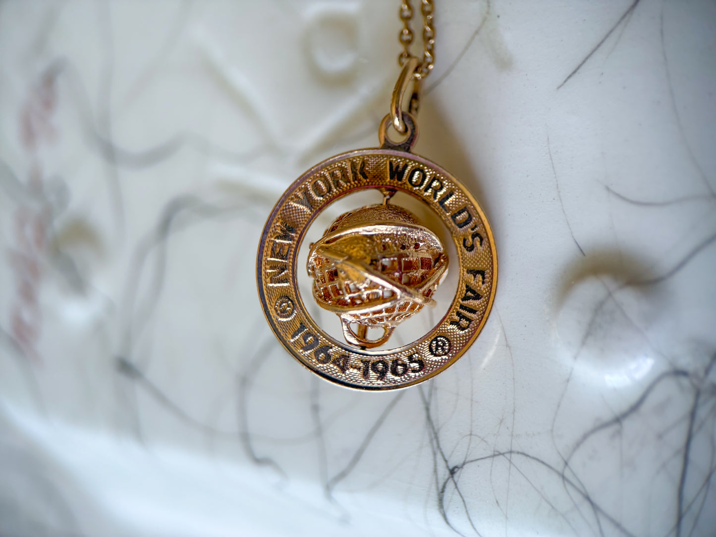 Vintage NYC World Fair 14k Yellow Gold Charm, circa 1960's