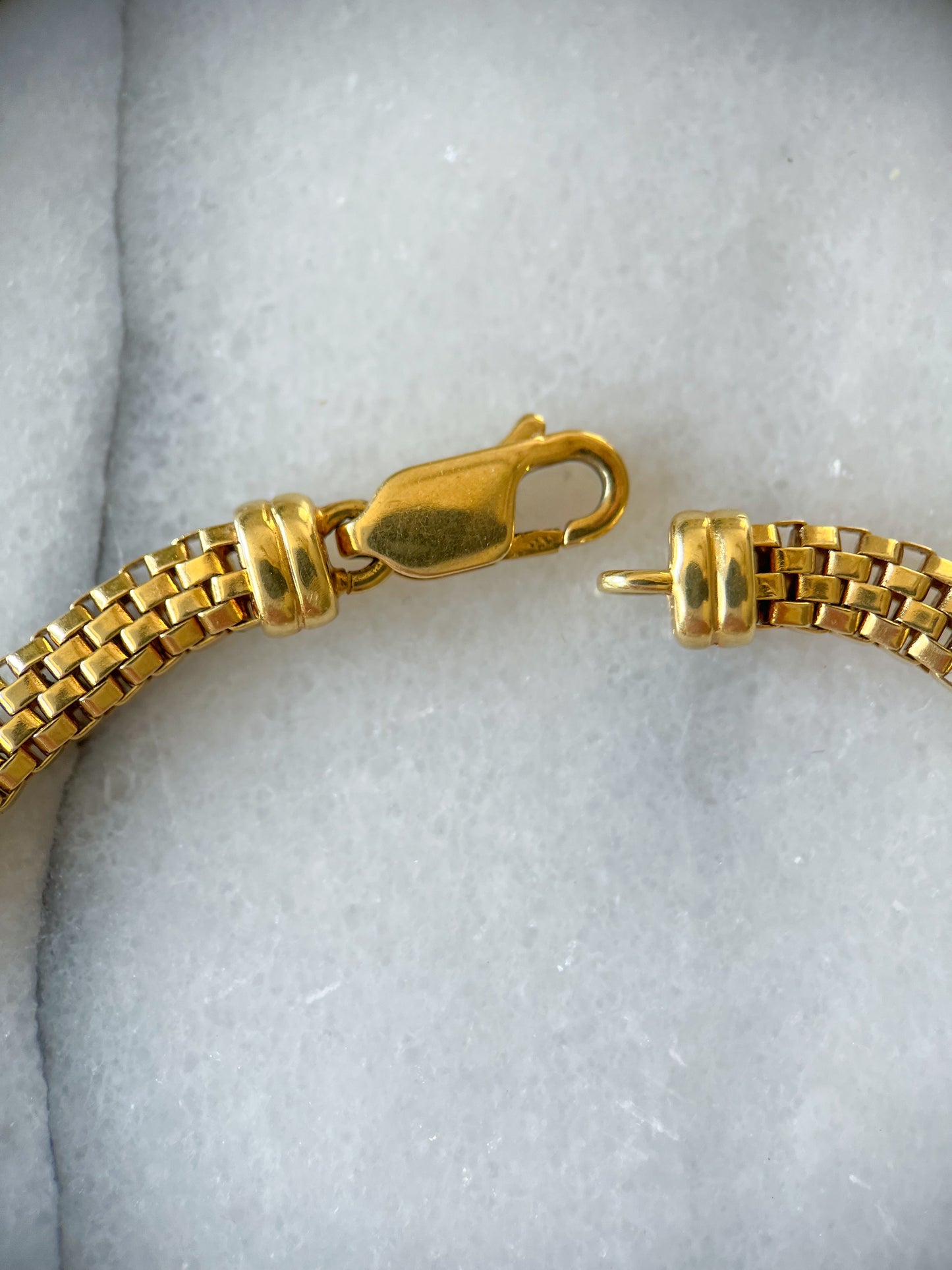 Vintage Panther Chain with Natural Amethyst Accents 14k Yellow Gold 17 Inch Necklace
