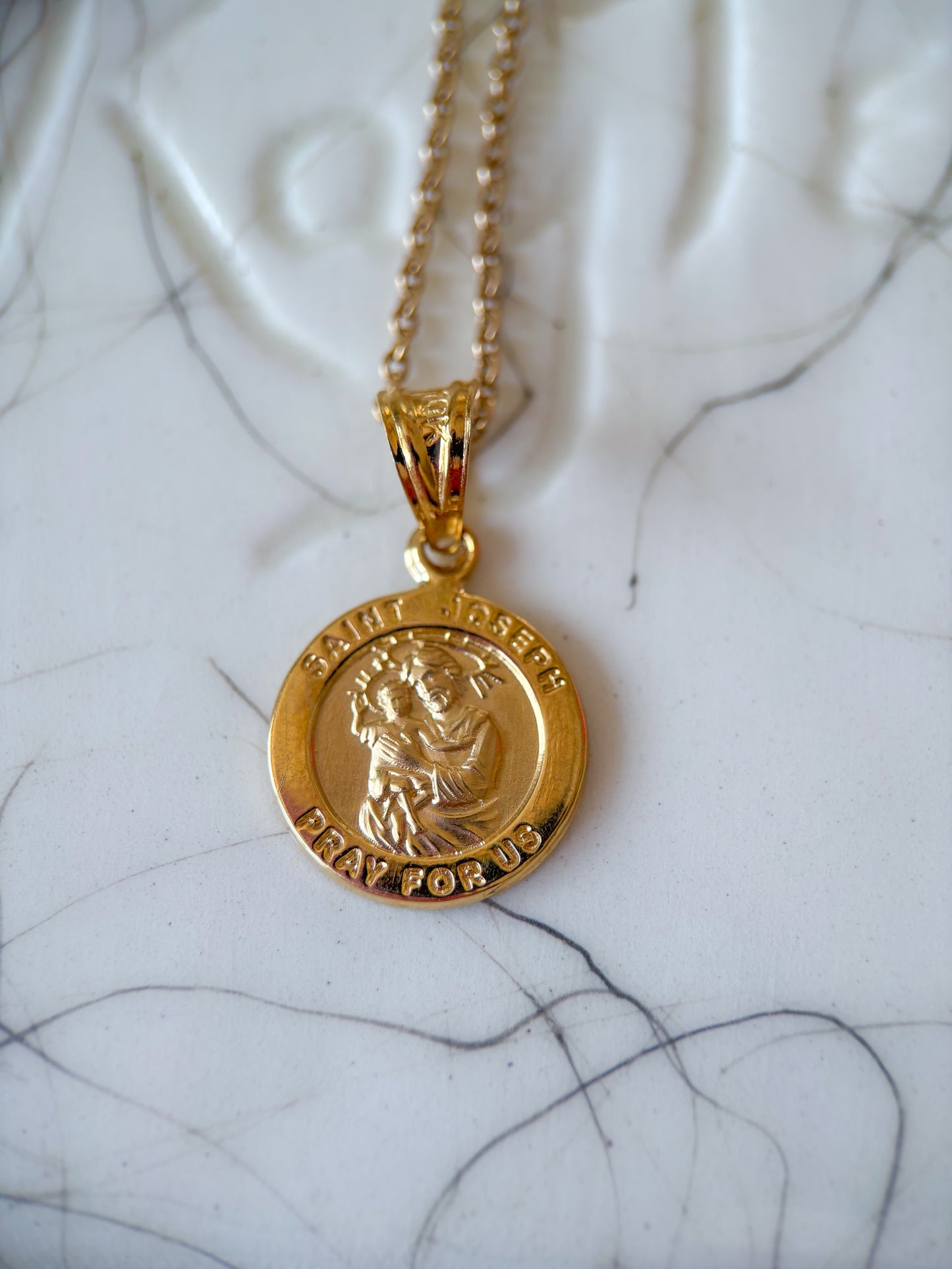 Saint Joseph and Mary 10k Yellow Gold Charms