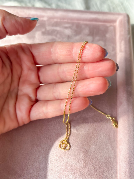 Vintage Ball Chain 14k Yellow Gold 20 Inch Necklace