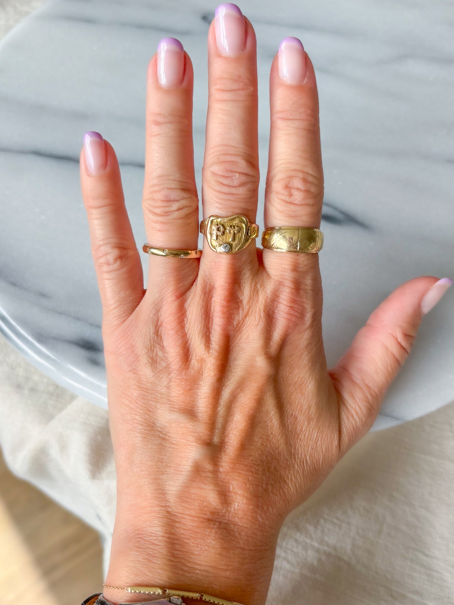 Vintage Band 14k Yellow Gold Ring