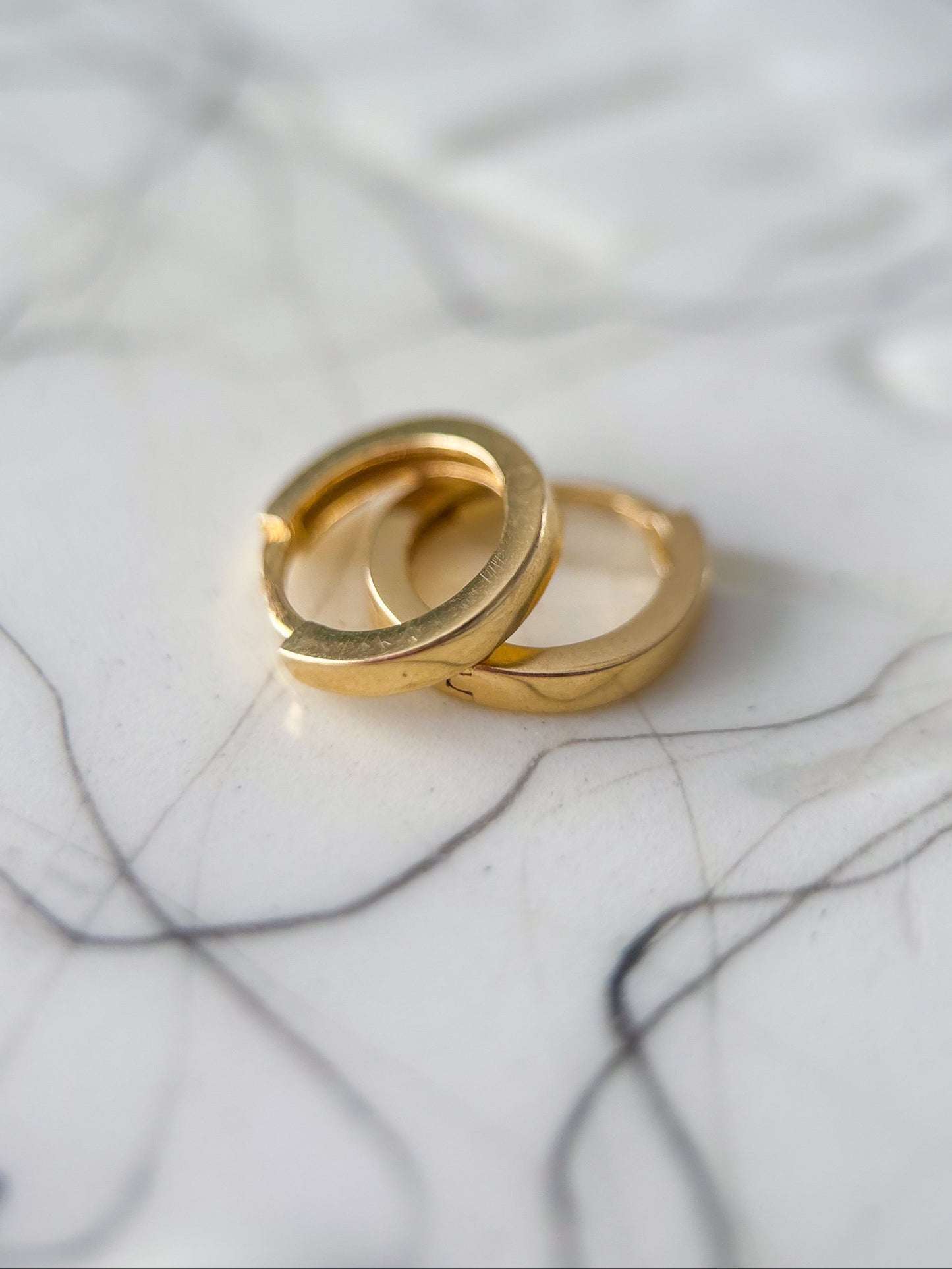 Vintage Medium 14k Yellow Gold Huggies