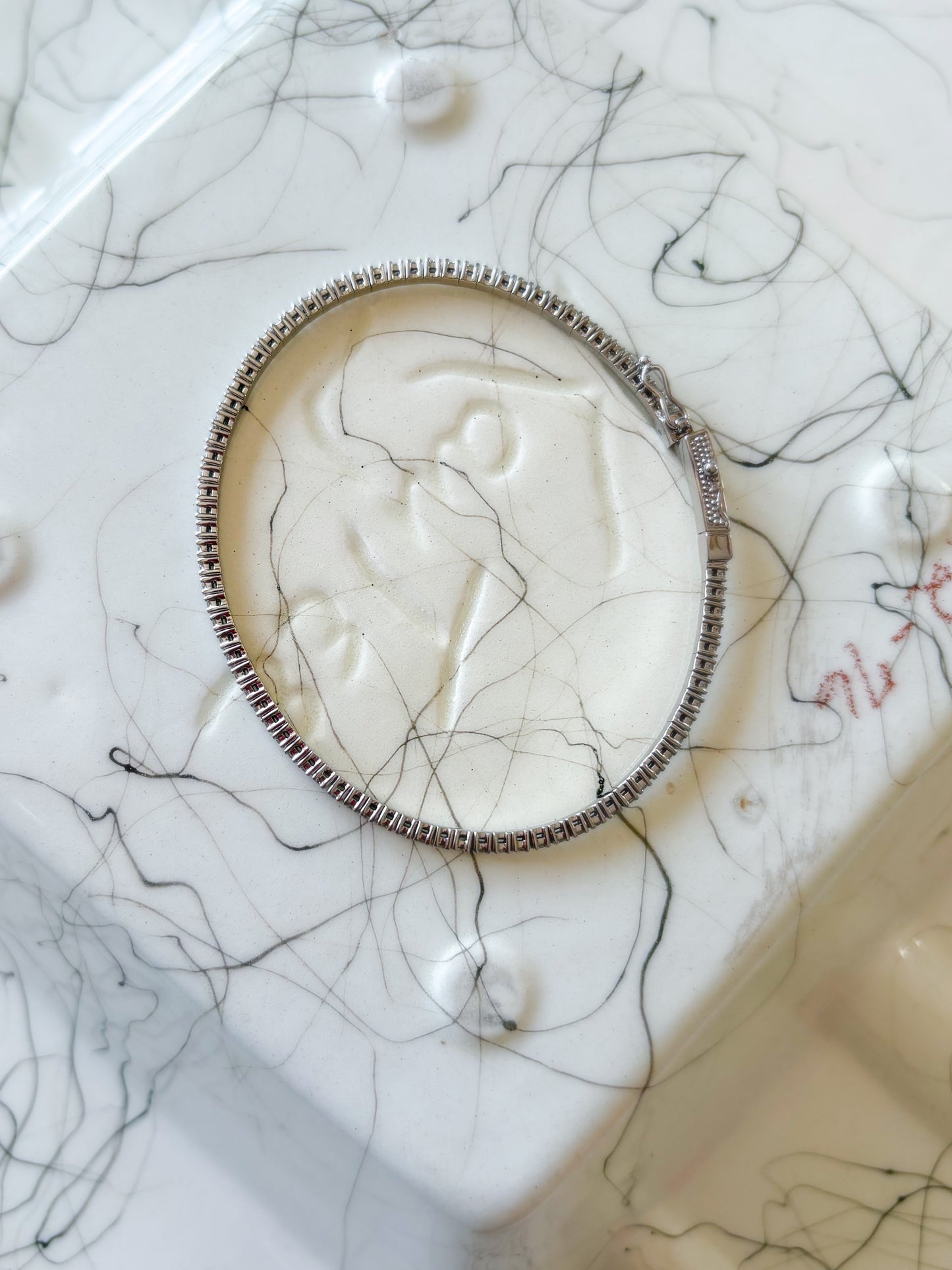 Natural Diamond Flex 7 Inch Tennis Bangle