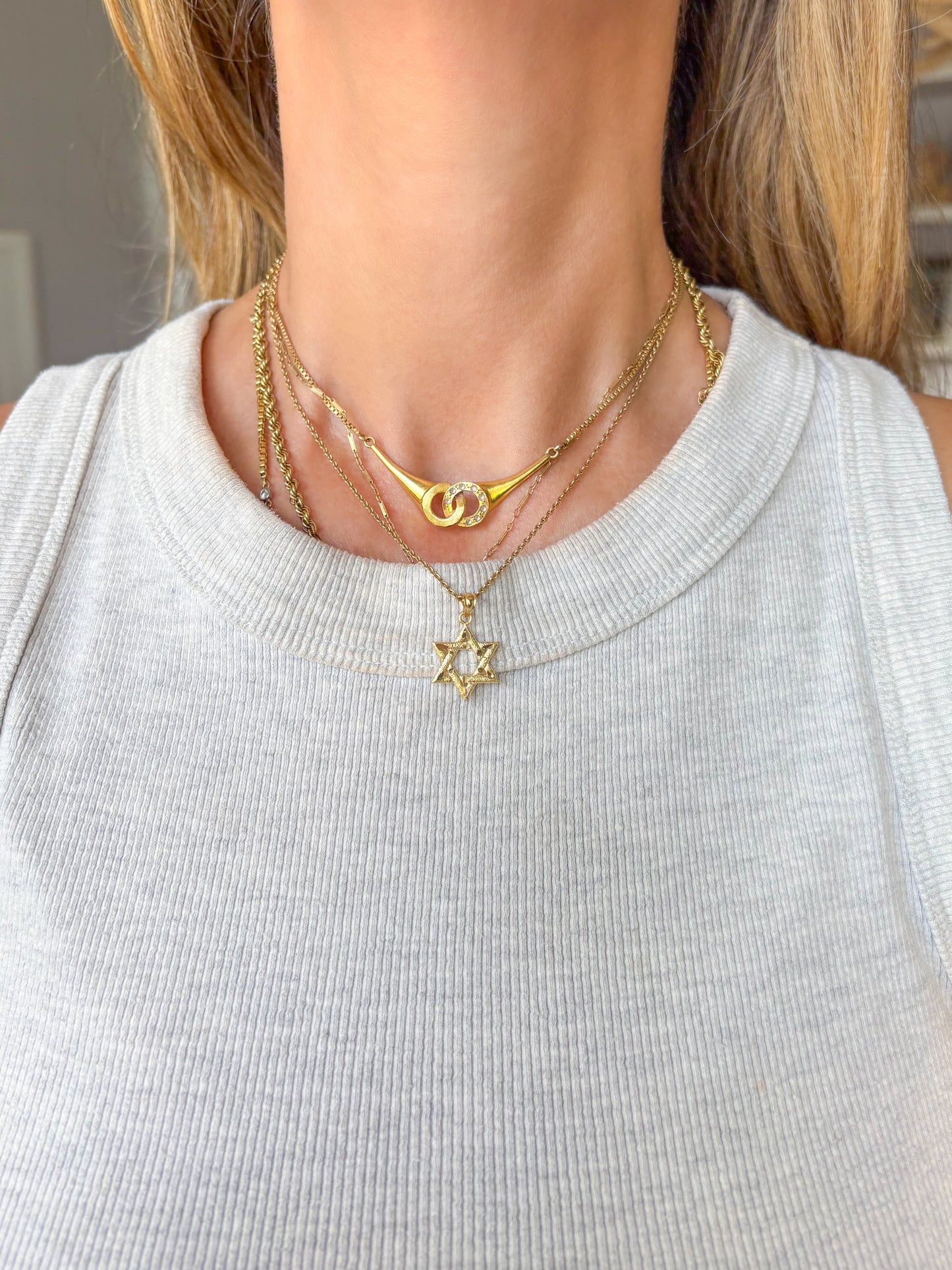 Various 10k Yellow Gold Star of David Charms