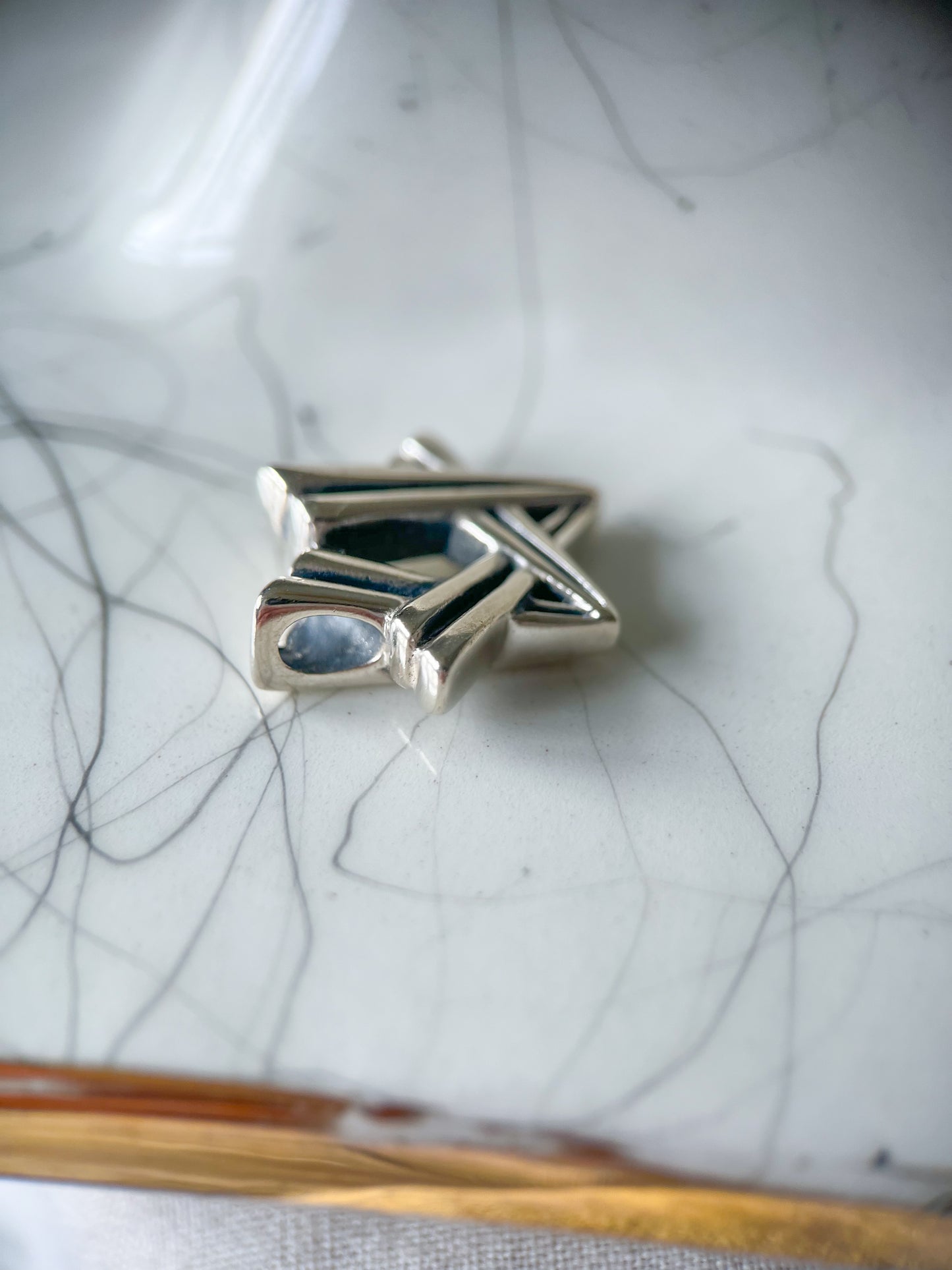 Vintage Star of David Chunky Sterling Silver Charm