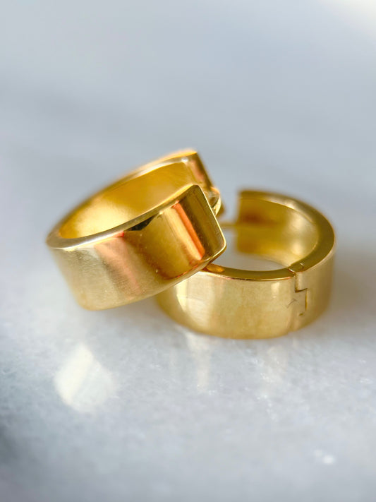 14k Yellow Gold Huggies