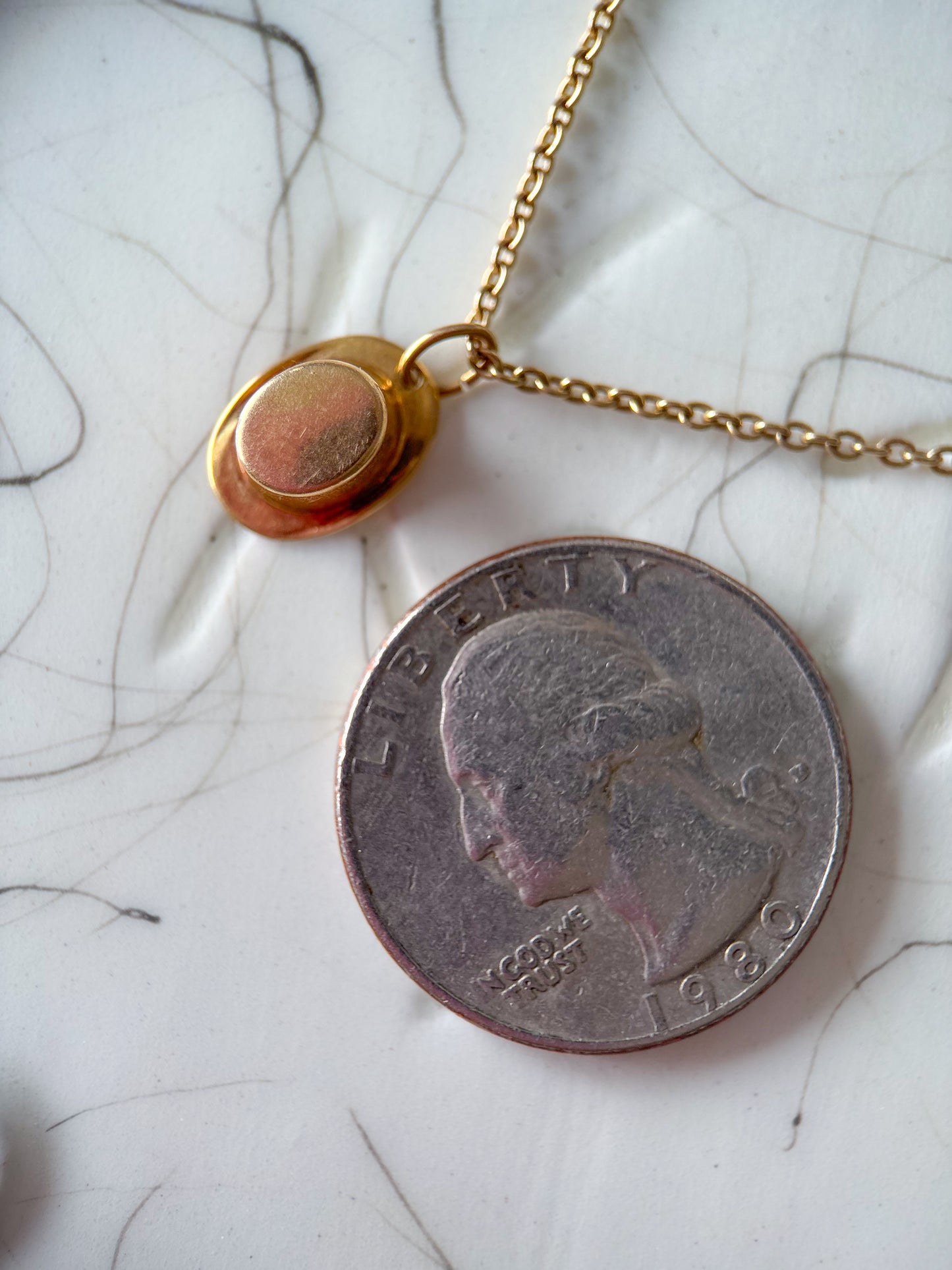 Vintage Mini Top Hat 10k Yellow Gold Charm