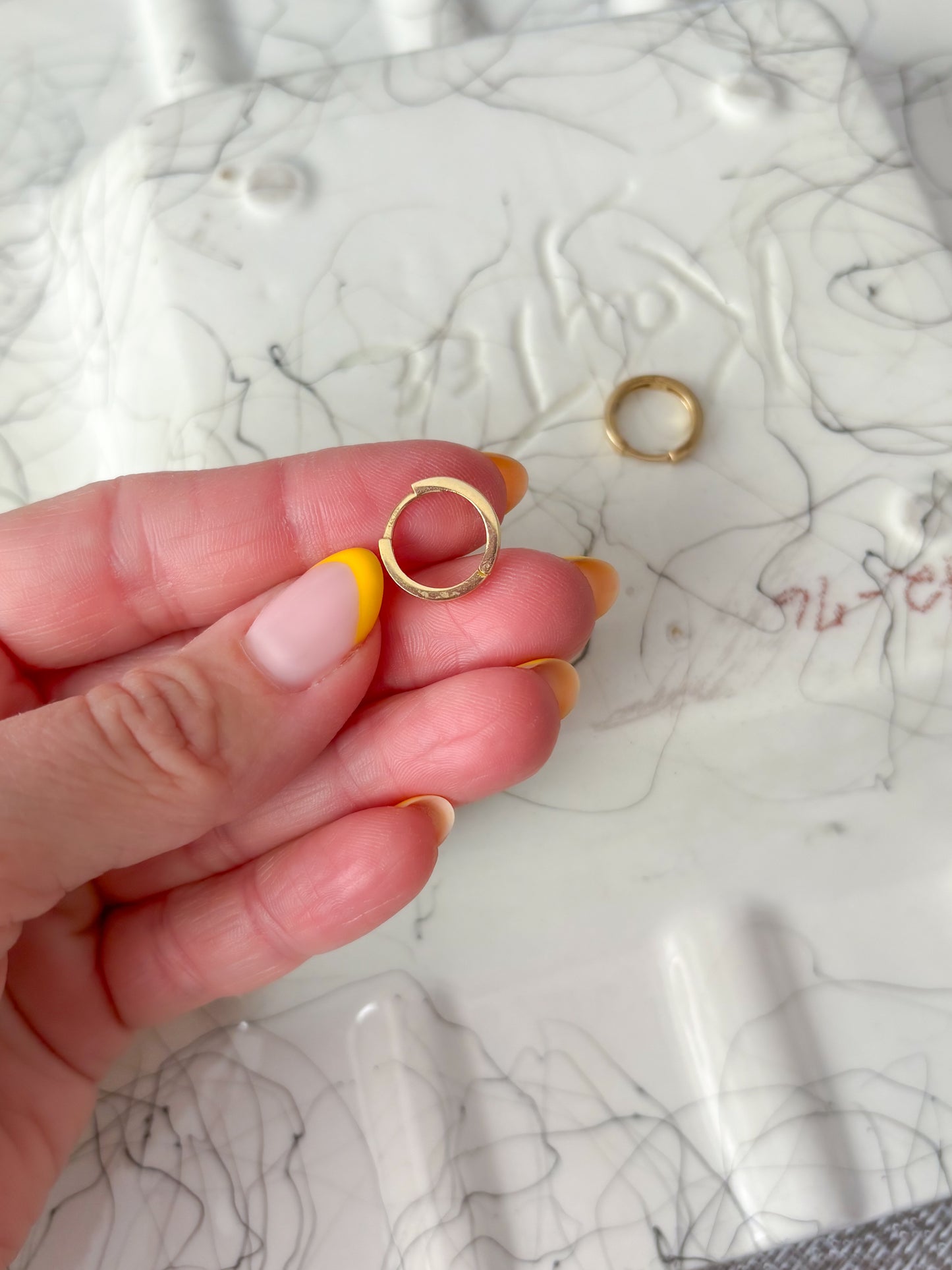 Vintage Small 14k Yellow Gold Huggies