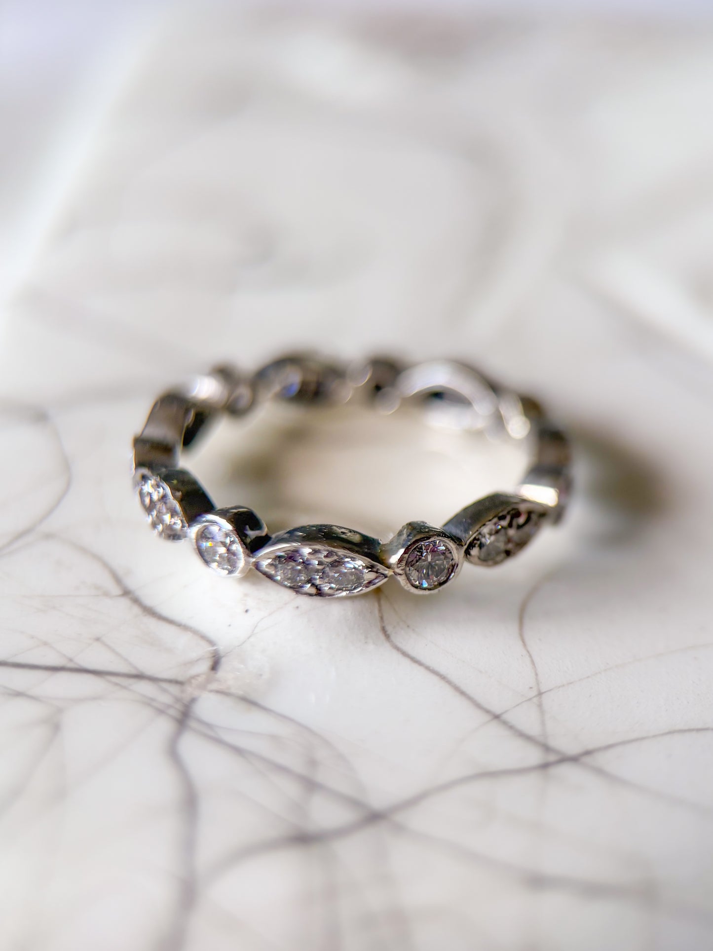 Various Vintage Platinum Rings
