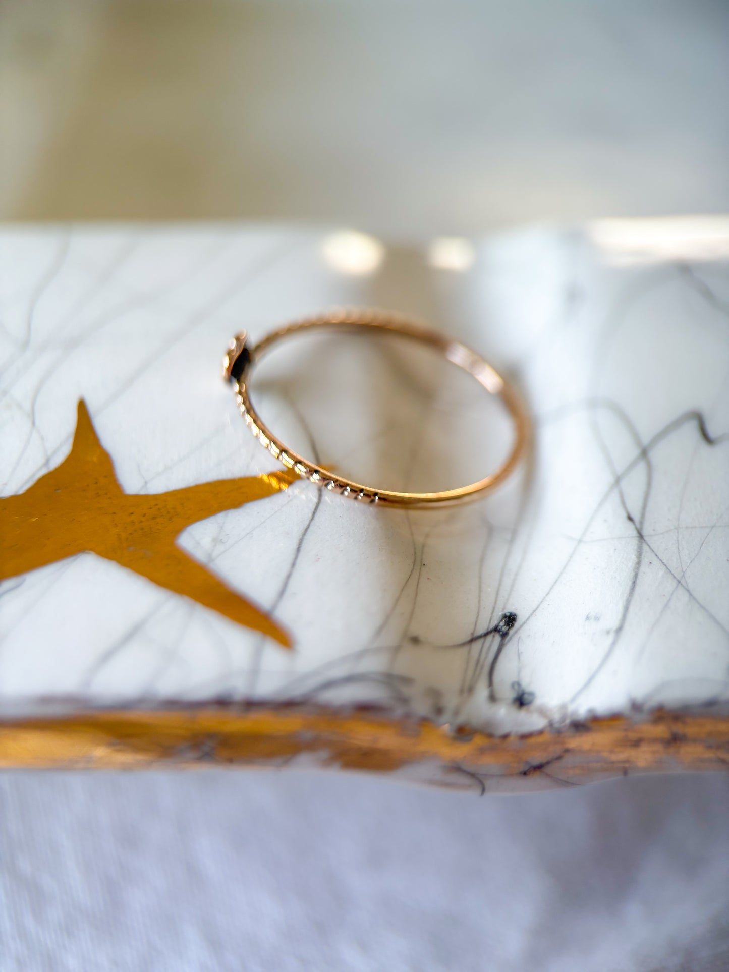 Vintage Mini Heart Dainty 10k Yellow Gold Ring