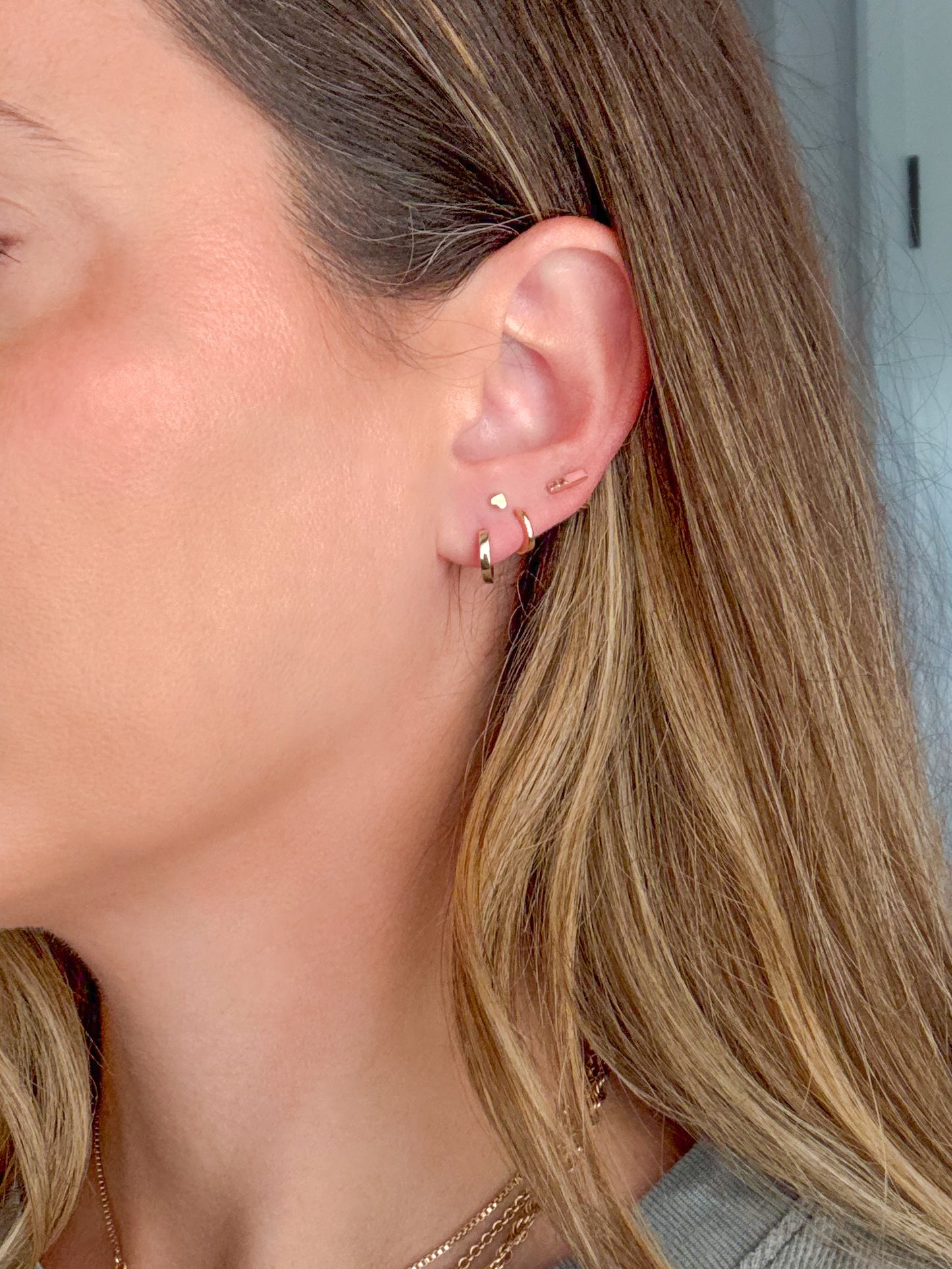 Vintage Medium 14k Yellow Gold Huggies