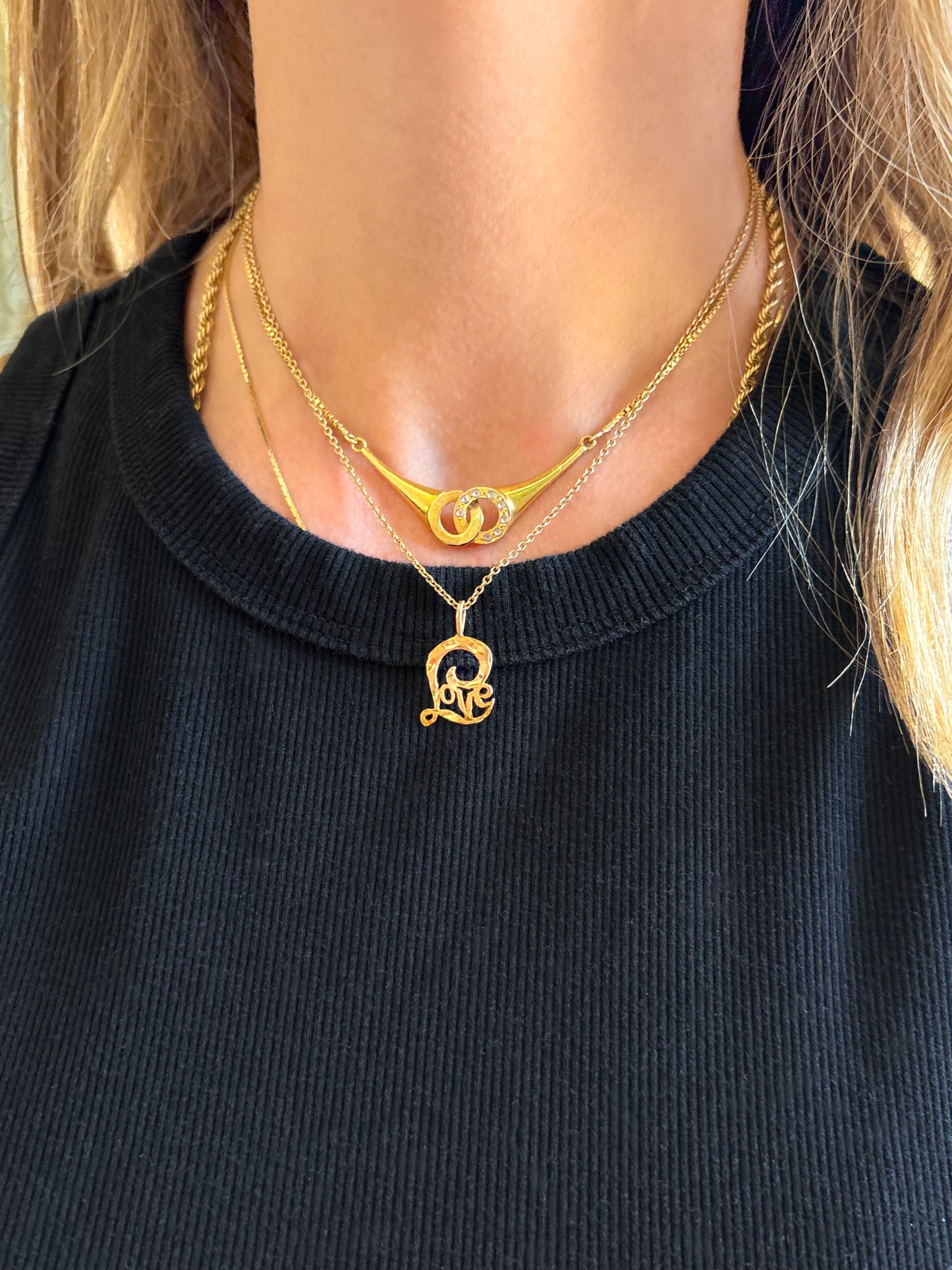 Vintage “Love” 14k Yellow Gold Charm