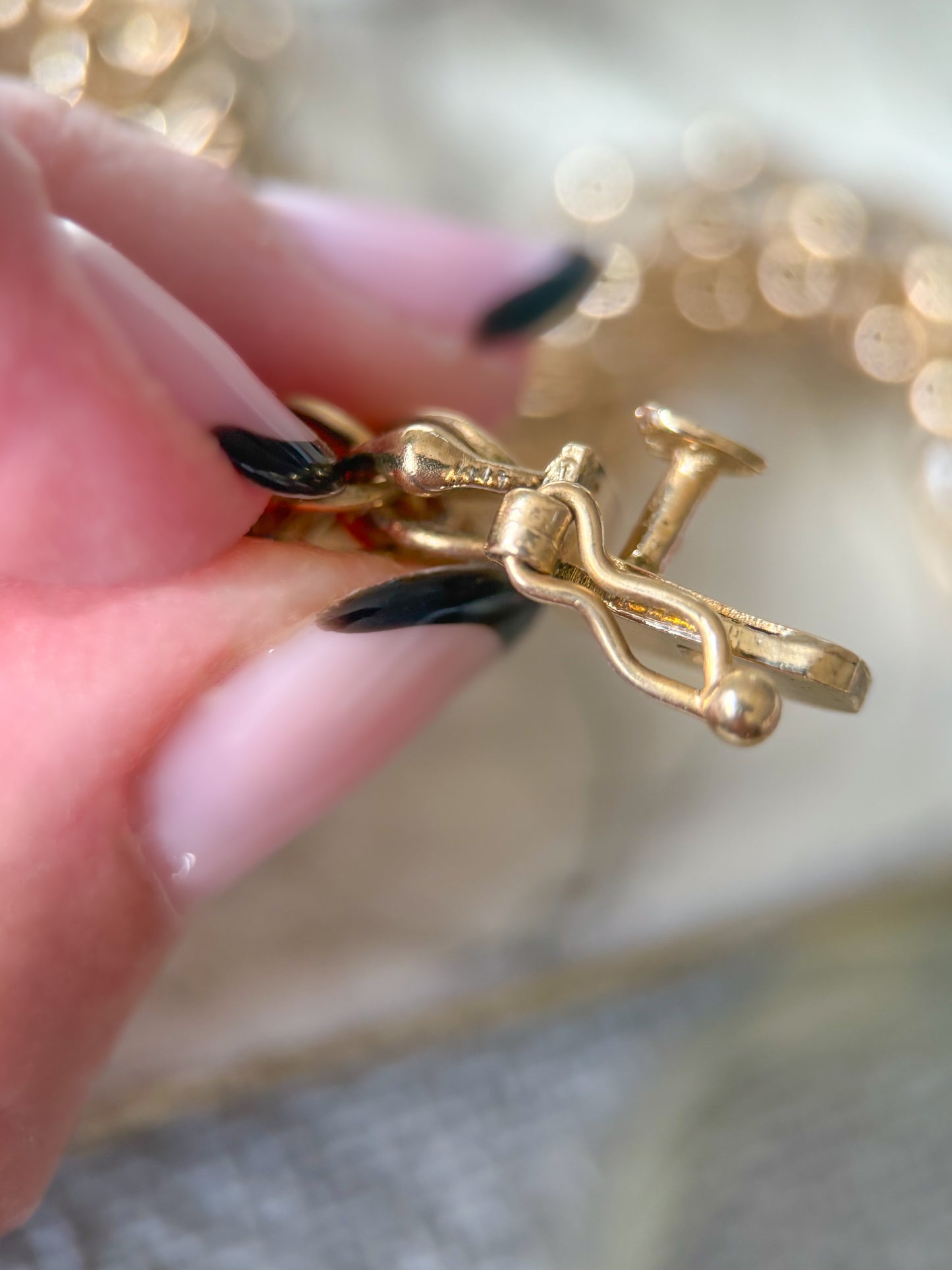 Vintage Chunky Round Multi Link 14k Yellow Gold 7.25 Inch Bracelet