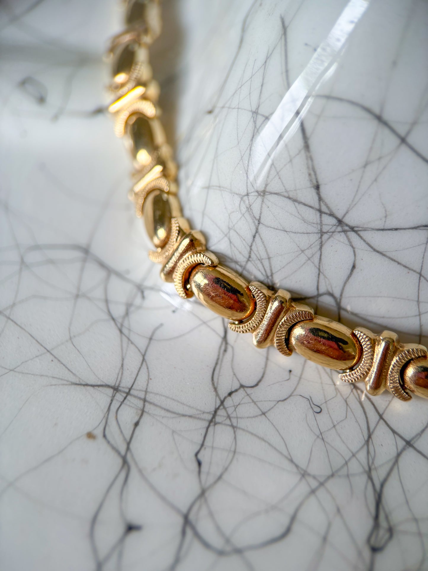 Vintage Chunky 14k Yellow Gold Chain 16.5 Inch Necklace