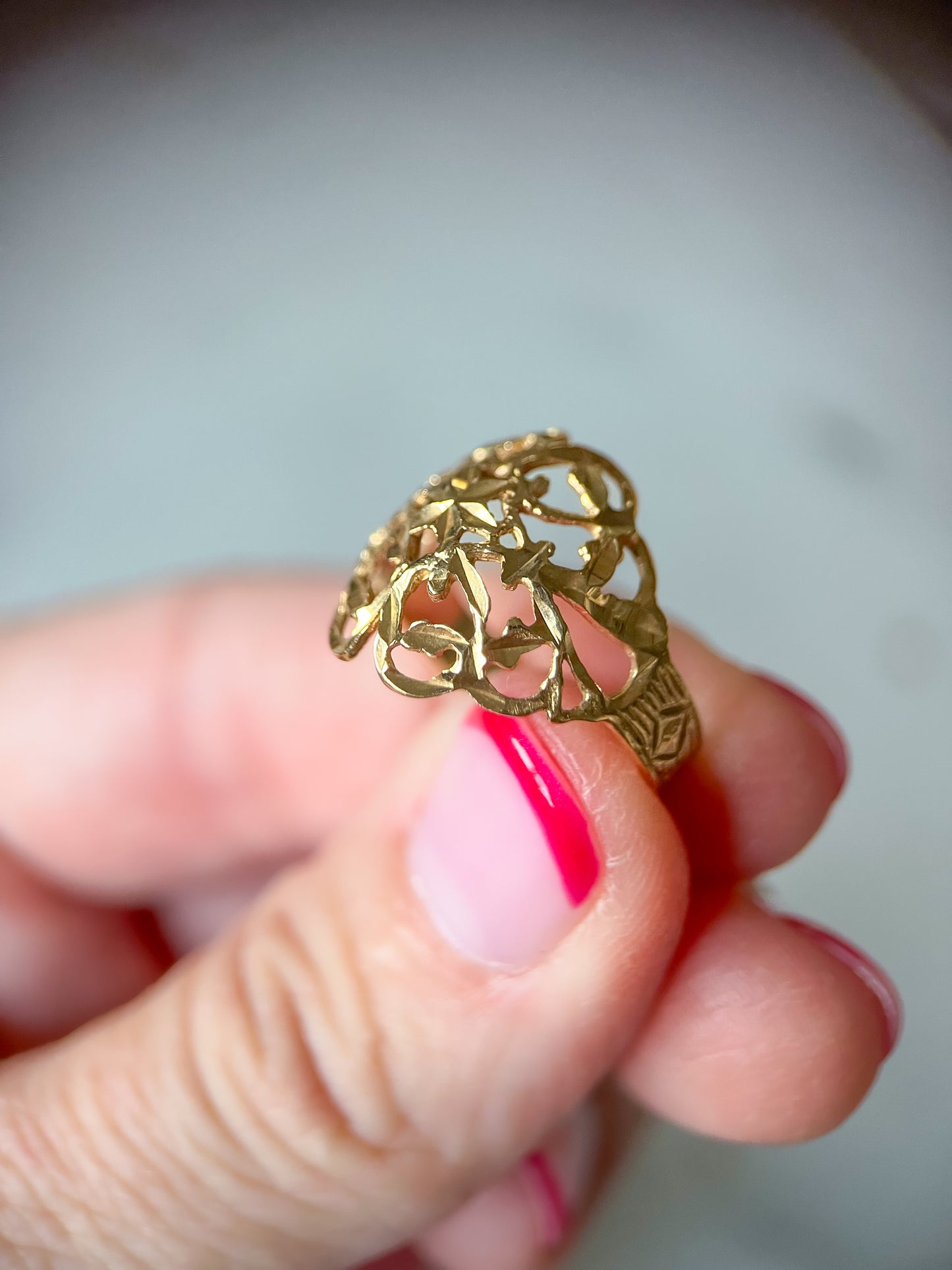 Vintage Dome 14k Yellow Gold Ring