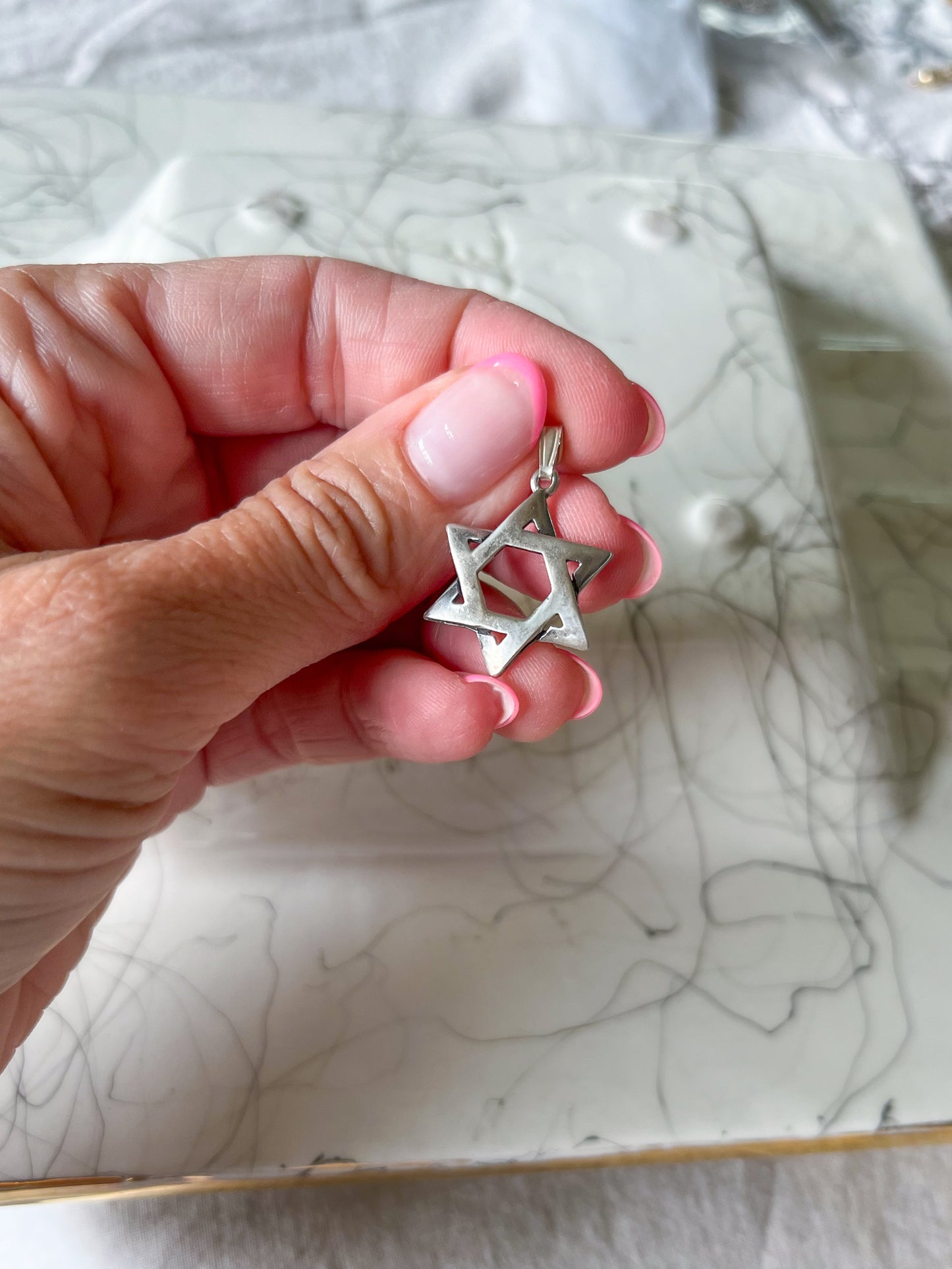 Vintage Star of David Sterling Silver Charm