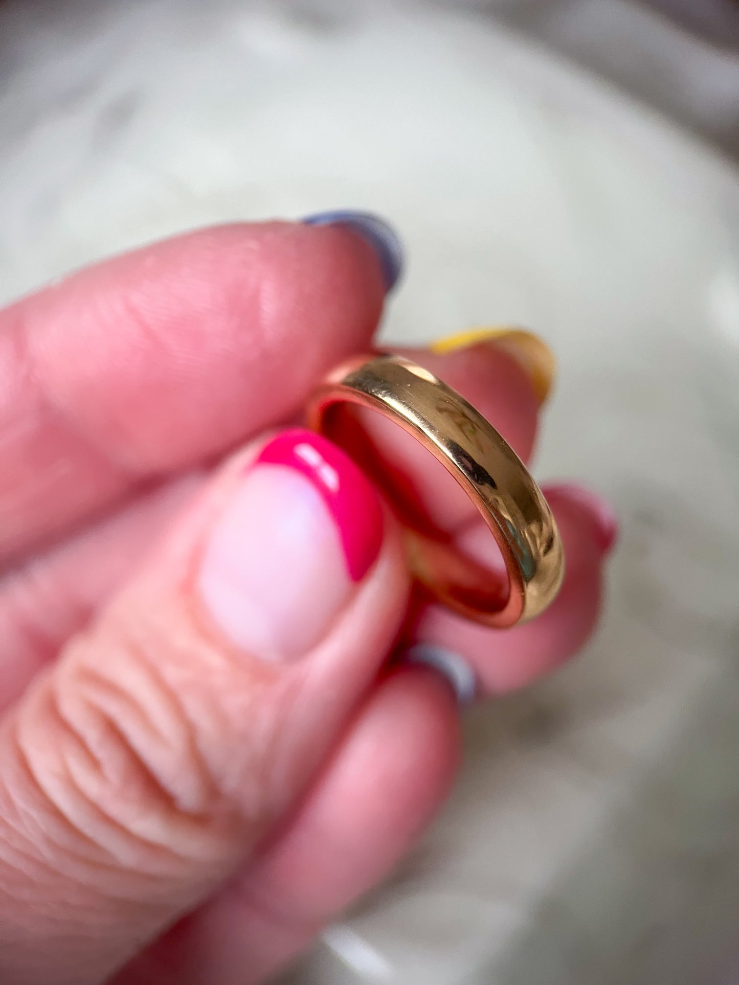 Vintage 10k Donut Yellow Gold Band Ring