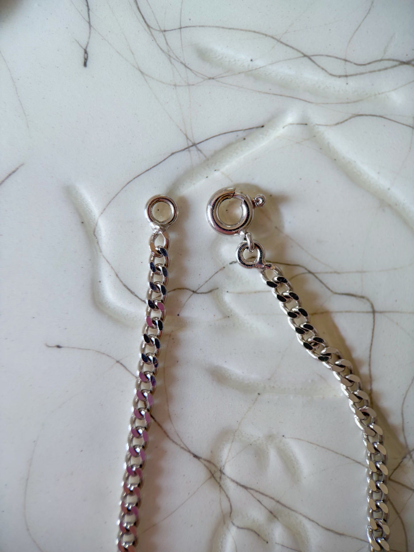 Vintage 18k White Gold ID 5.75 Inch Bracelet