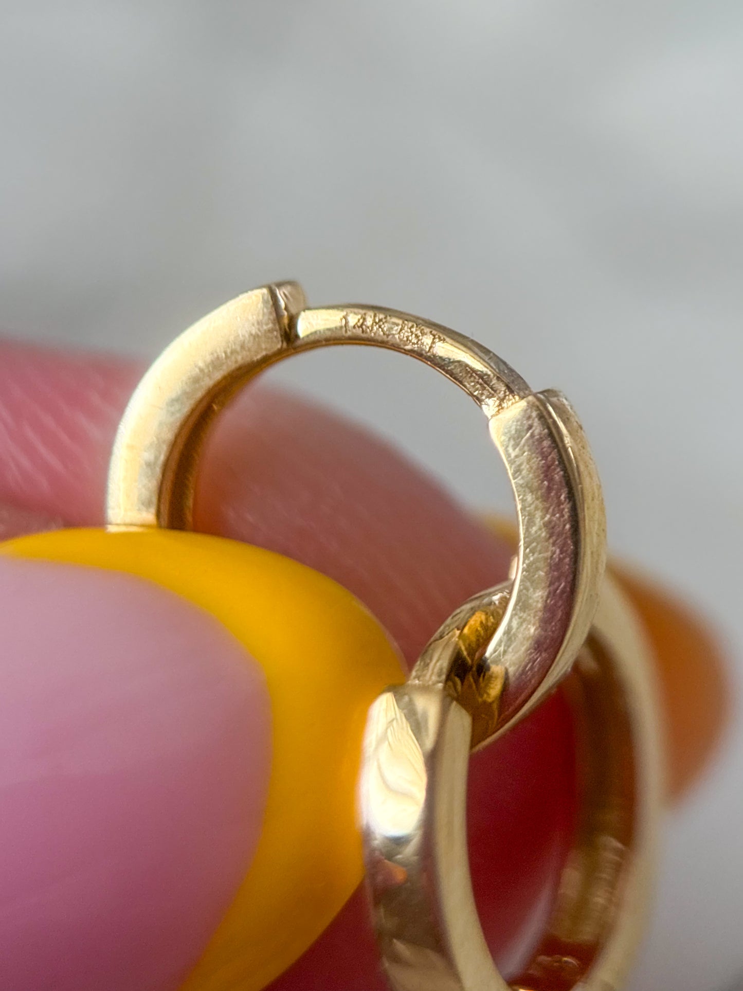 Vintage Medium 14k Yellow Gold Huggies