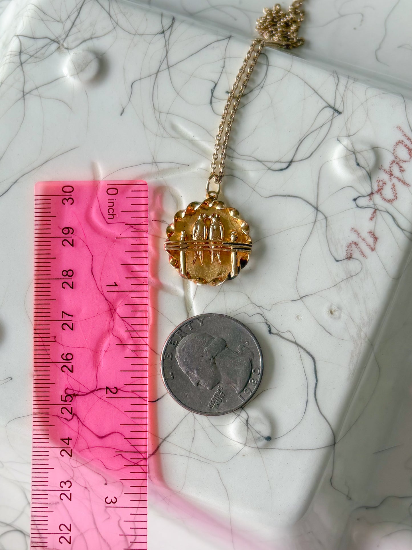 Vintage Love Birds 14k Yellow Gold Charm