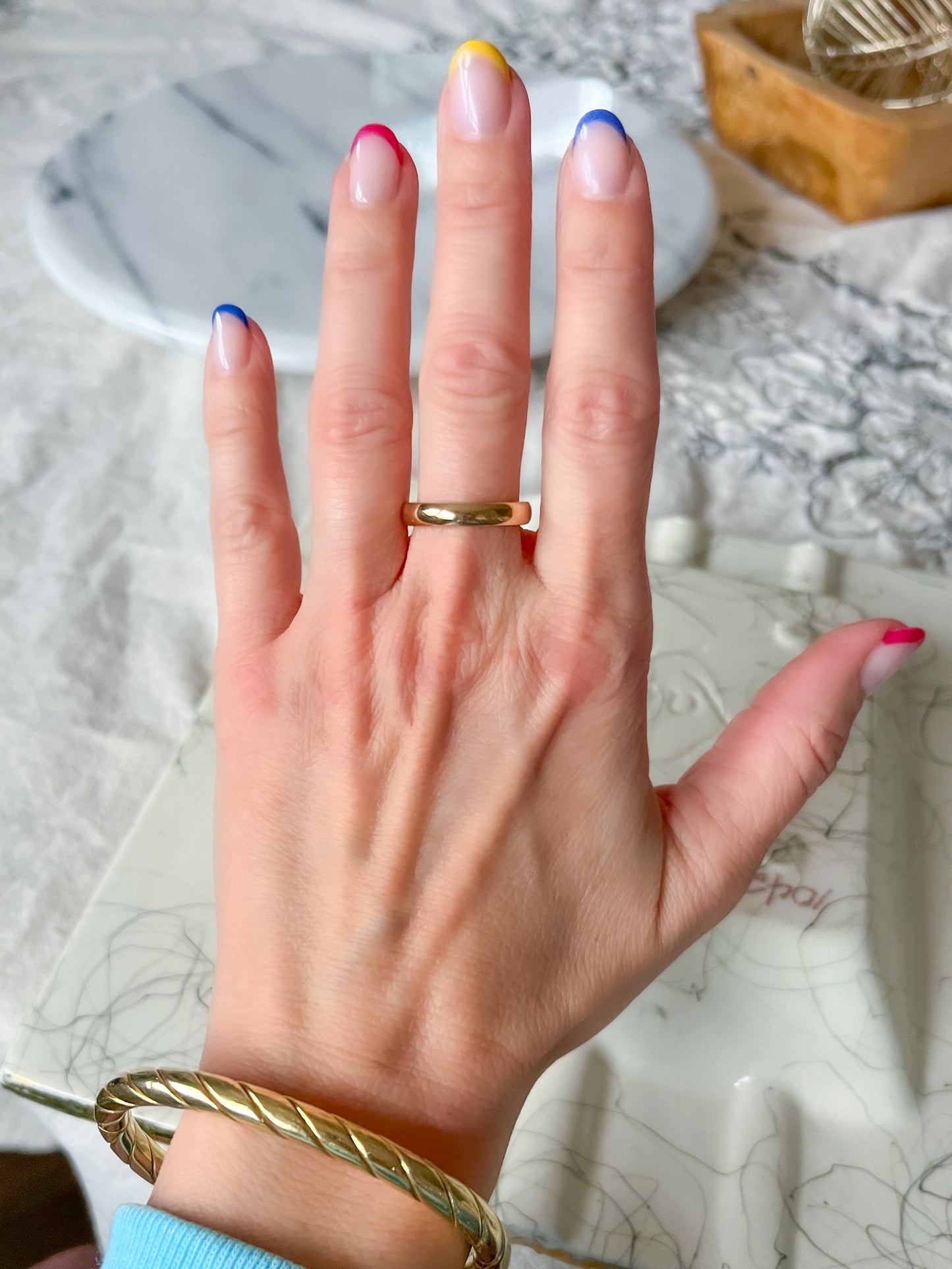 Vintage 10k Donut Yellow Gold Band Ring
