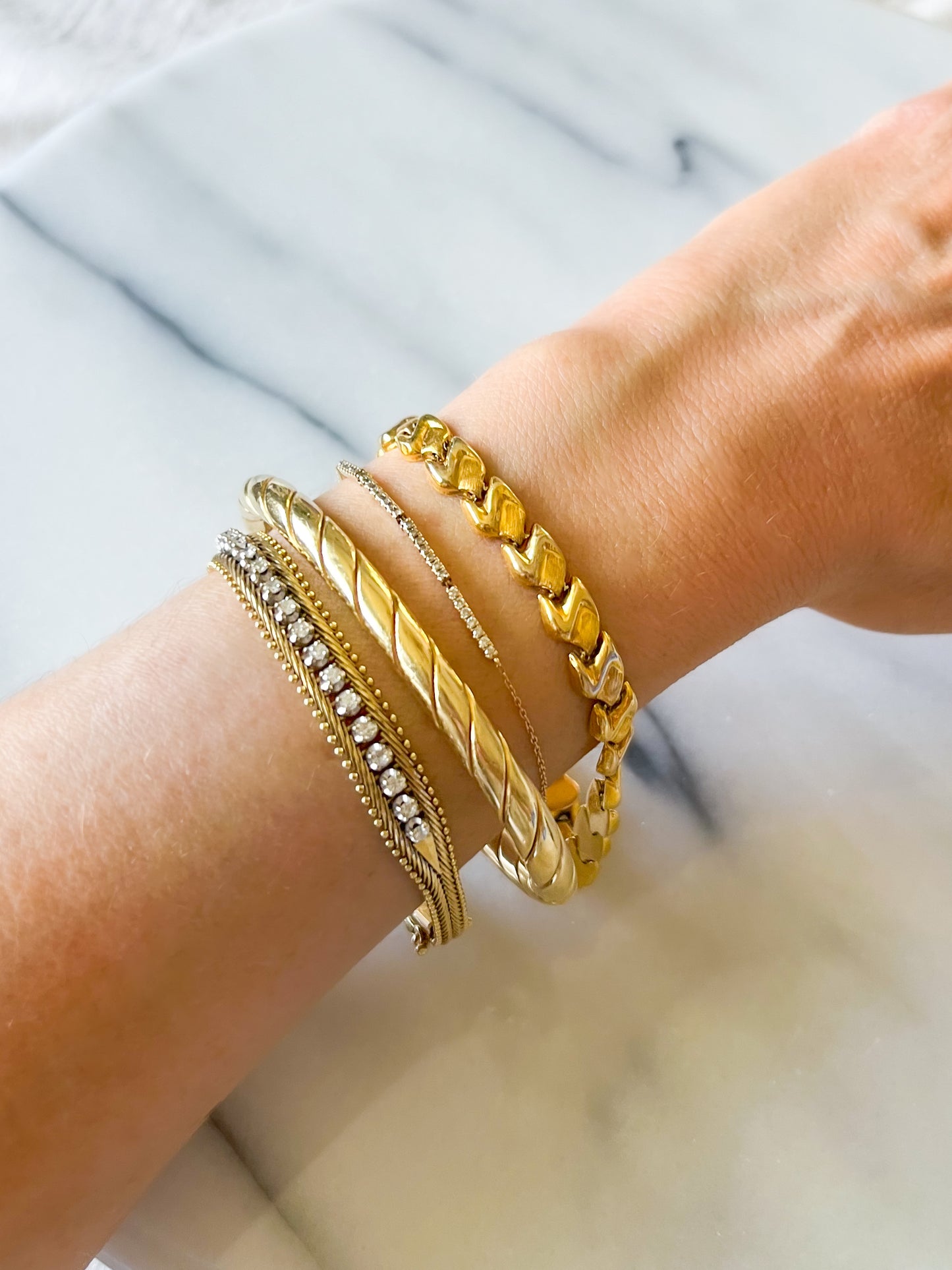 Vintage 14k Yellow Gold Link 8.5 Inch Bracelet