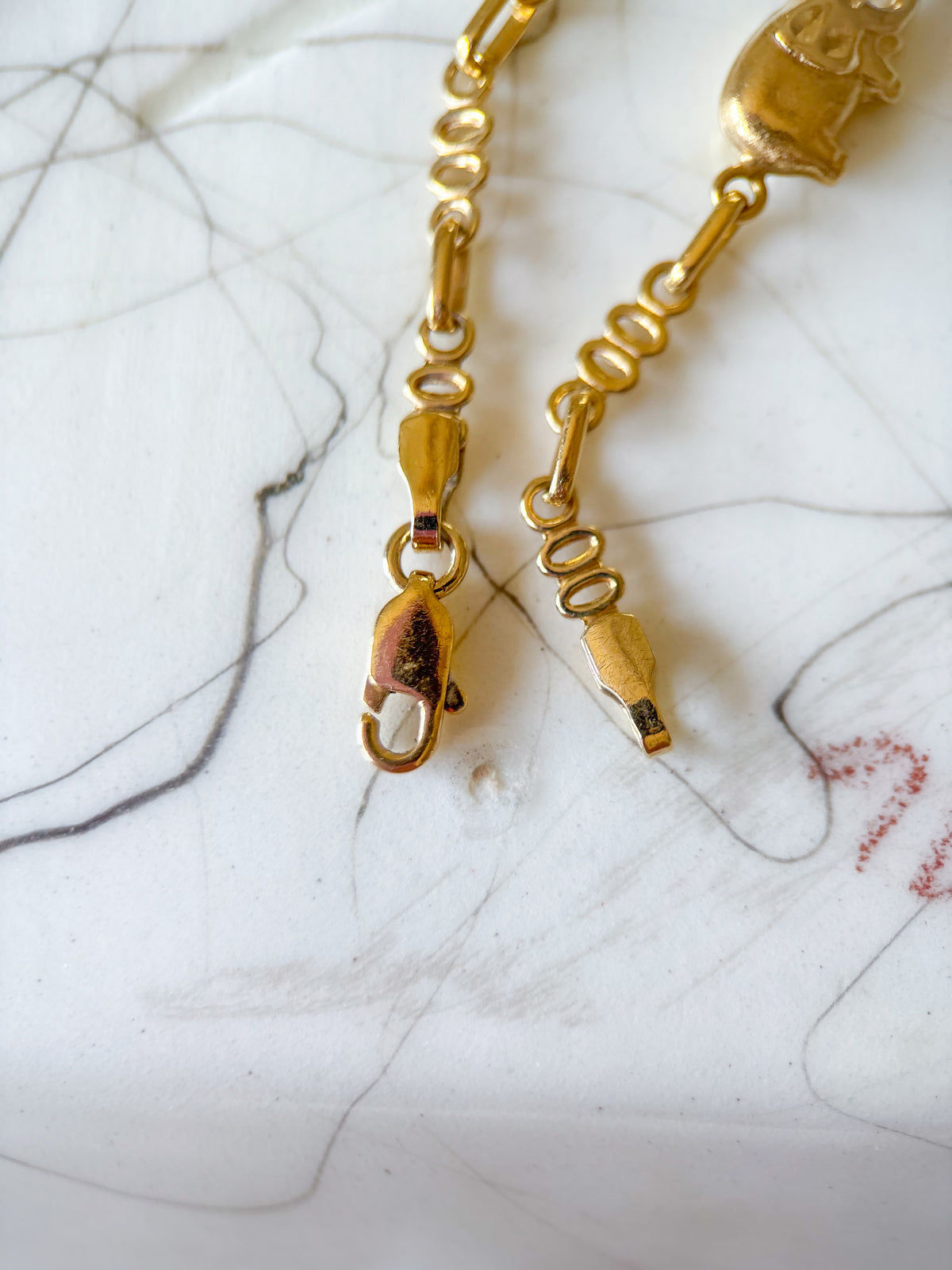 Vintage Elephant 18k Yellow Gold 7.25 Inch Bracelet